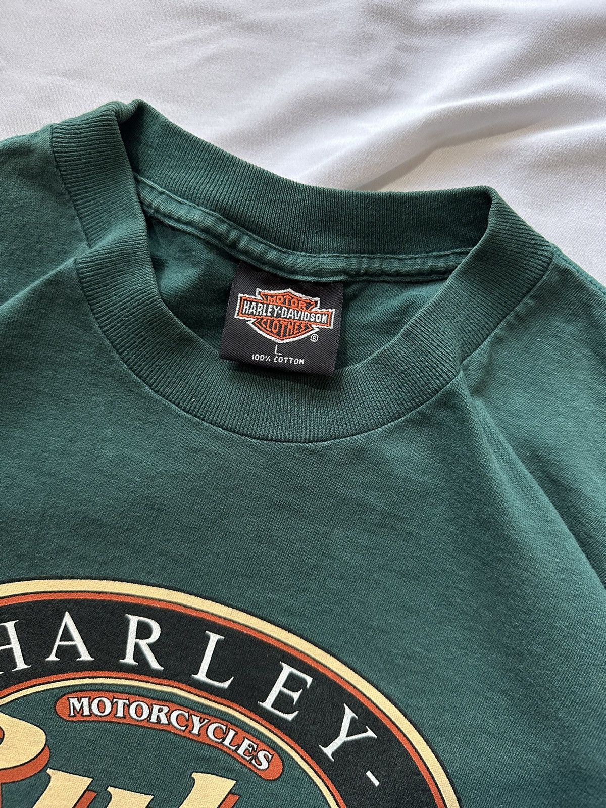Harley Davidson × Vintage Vintage ‘91 Green Single Stitch Harley Davidson Rules Tee Size US L / EU 52-54 / 3 - 3 Thumbnail