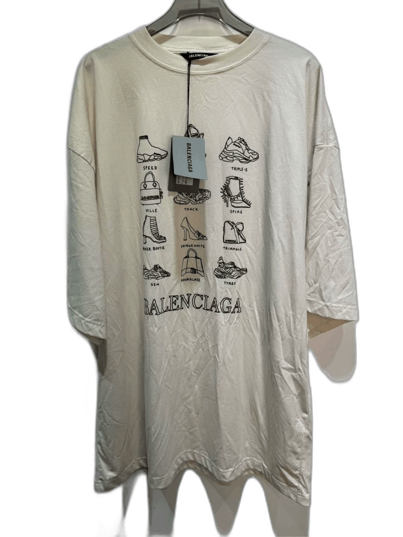 Balenciaga balenciaga hand-painted logo short sleeve shirt-2507 Size US XS / EU 42 / 0 - 1 Thumbnail
