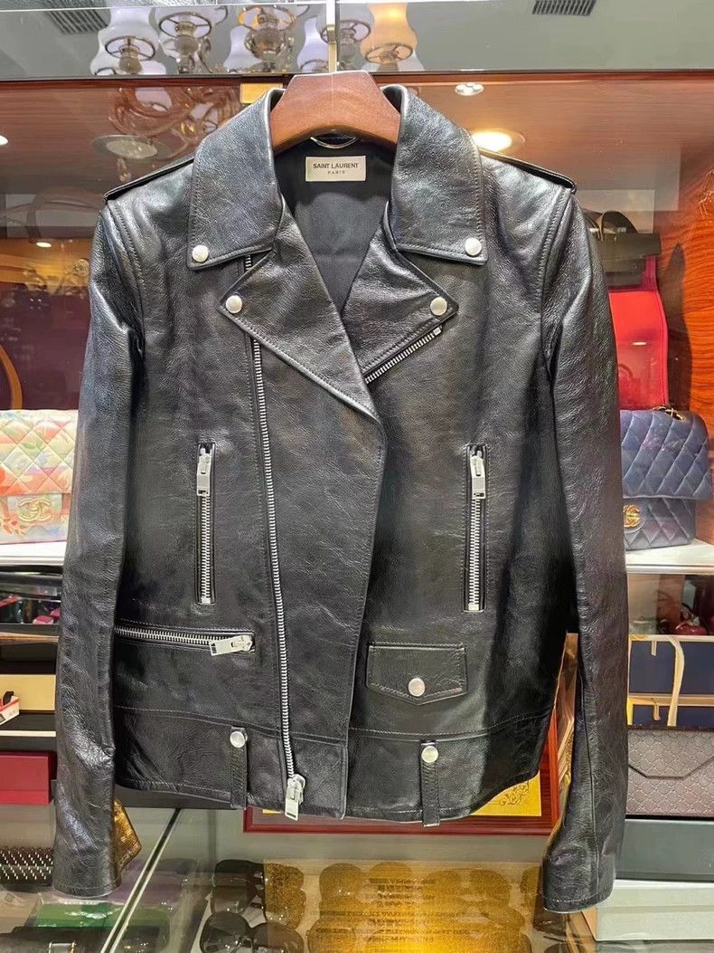Saint Laurent Paris Saint Laurent Paris Leather motorcycle jacket 2505-Nextarro Size US M / EU 48-50 / 2 - 1 Thumbnail