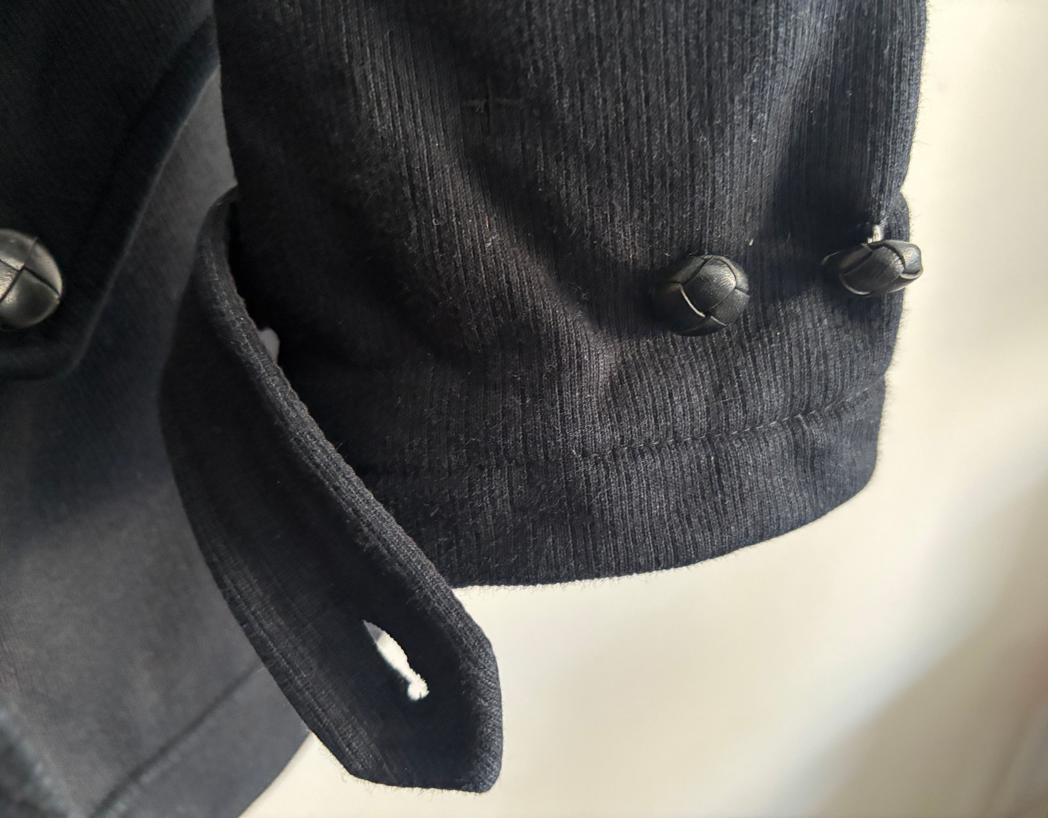 Wings + Horns Black Quilted Shawl Collar Belted Trench Coat - M/L Size US L / EU 52-54 / 3 - 9 Thumbnail