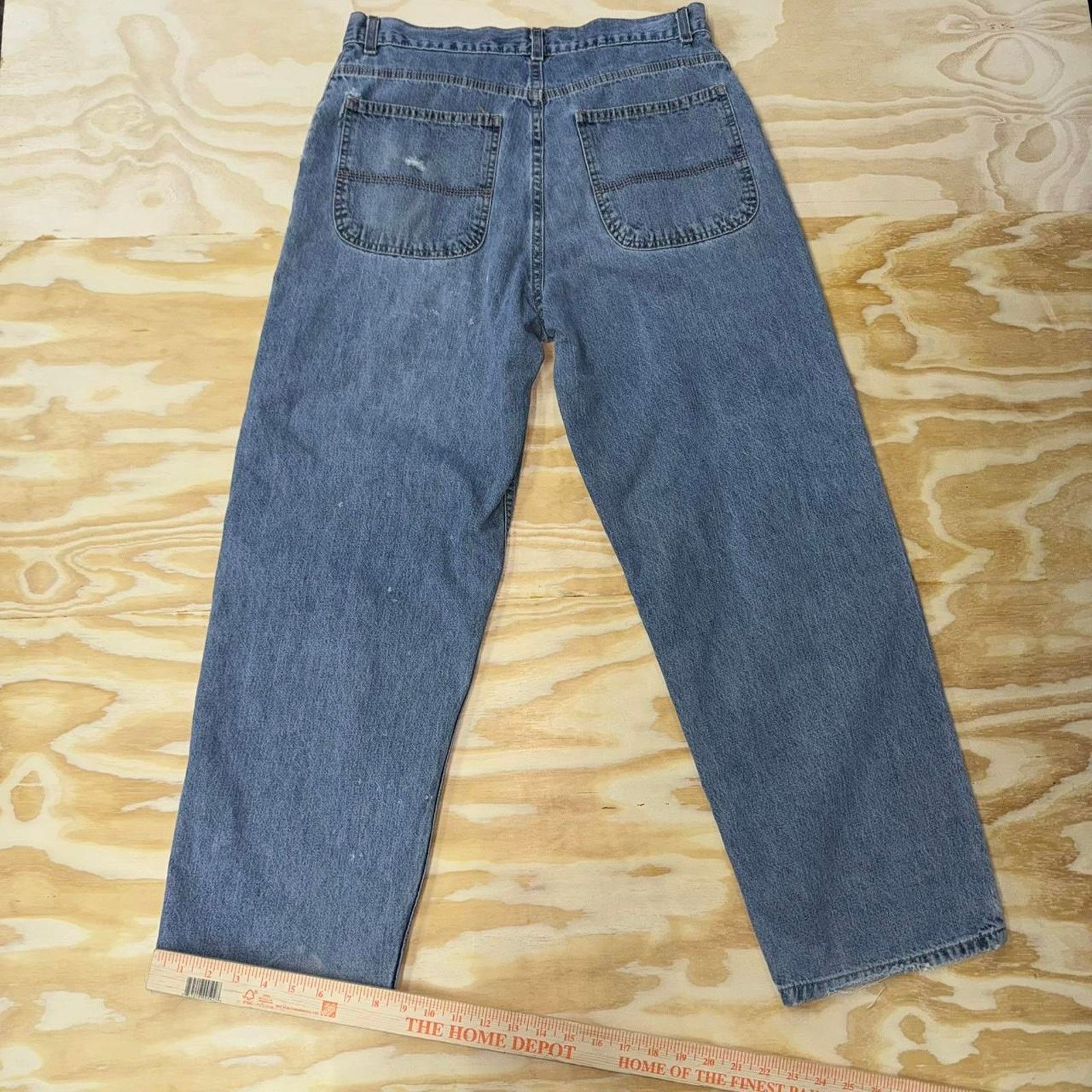 Faded Glory Vintage y2k faded glory light wash 00s wide leg baggy pants Size US 33 - 2 Thumbnail