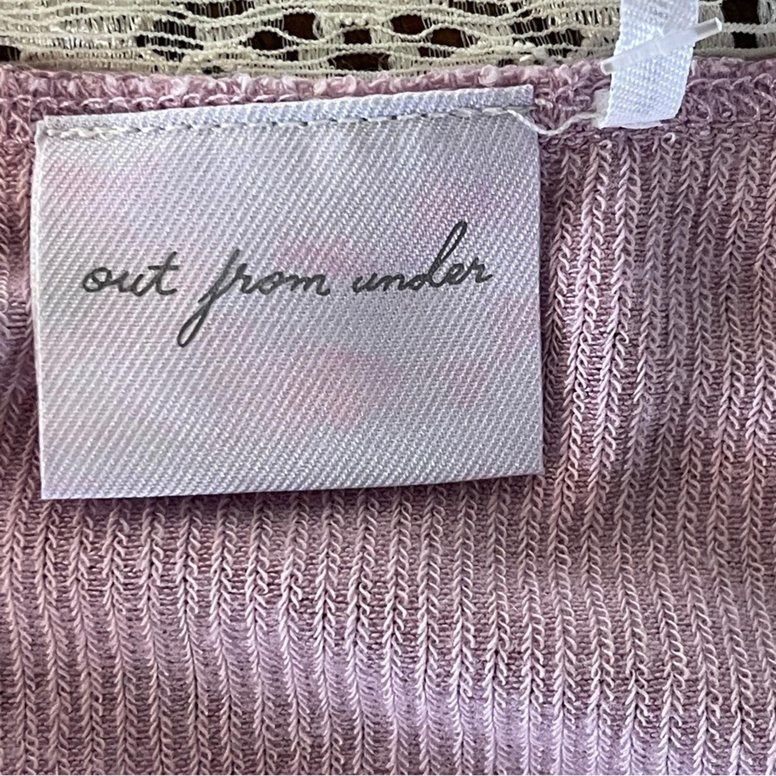 Urban Outfitters Urban Outfitters Lavender Long Sleeve Top with Lace Trim Size S / US 4 / IT 40 - 6 Thumbnail