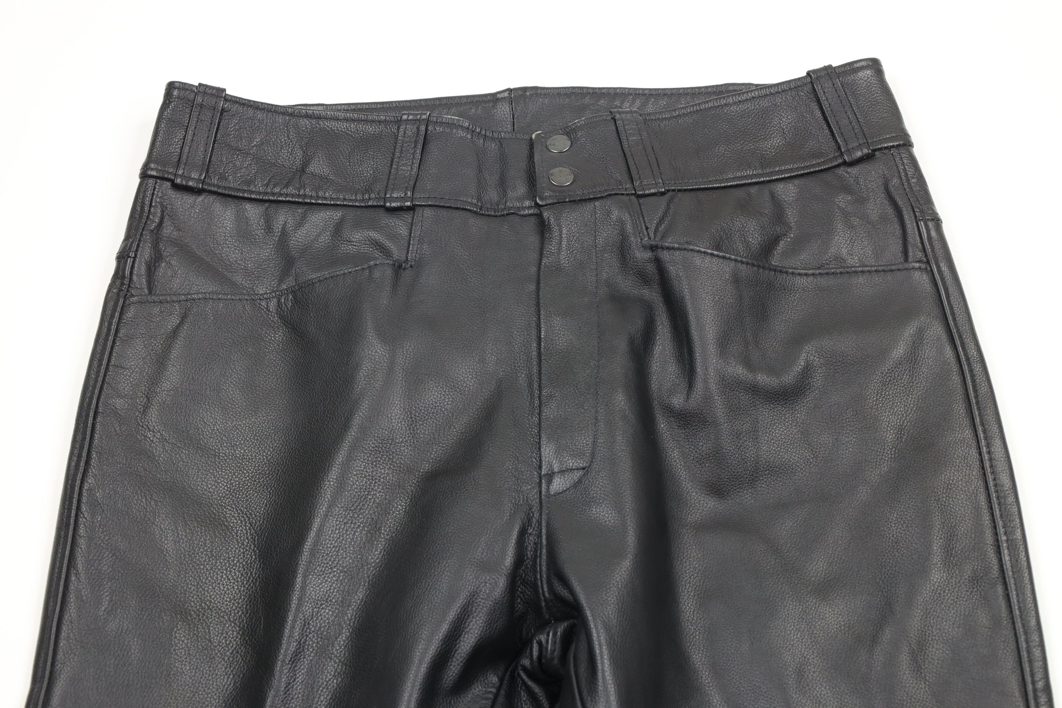 Vintage Vintage 90s Streetwear Motorcycle Riding Pants Black USA Size US 34 / EU 50 - 2 Thumbnail
