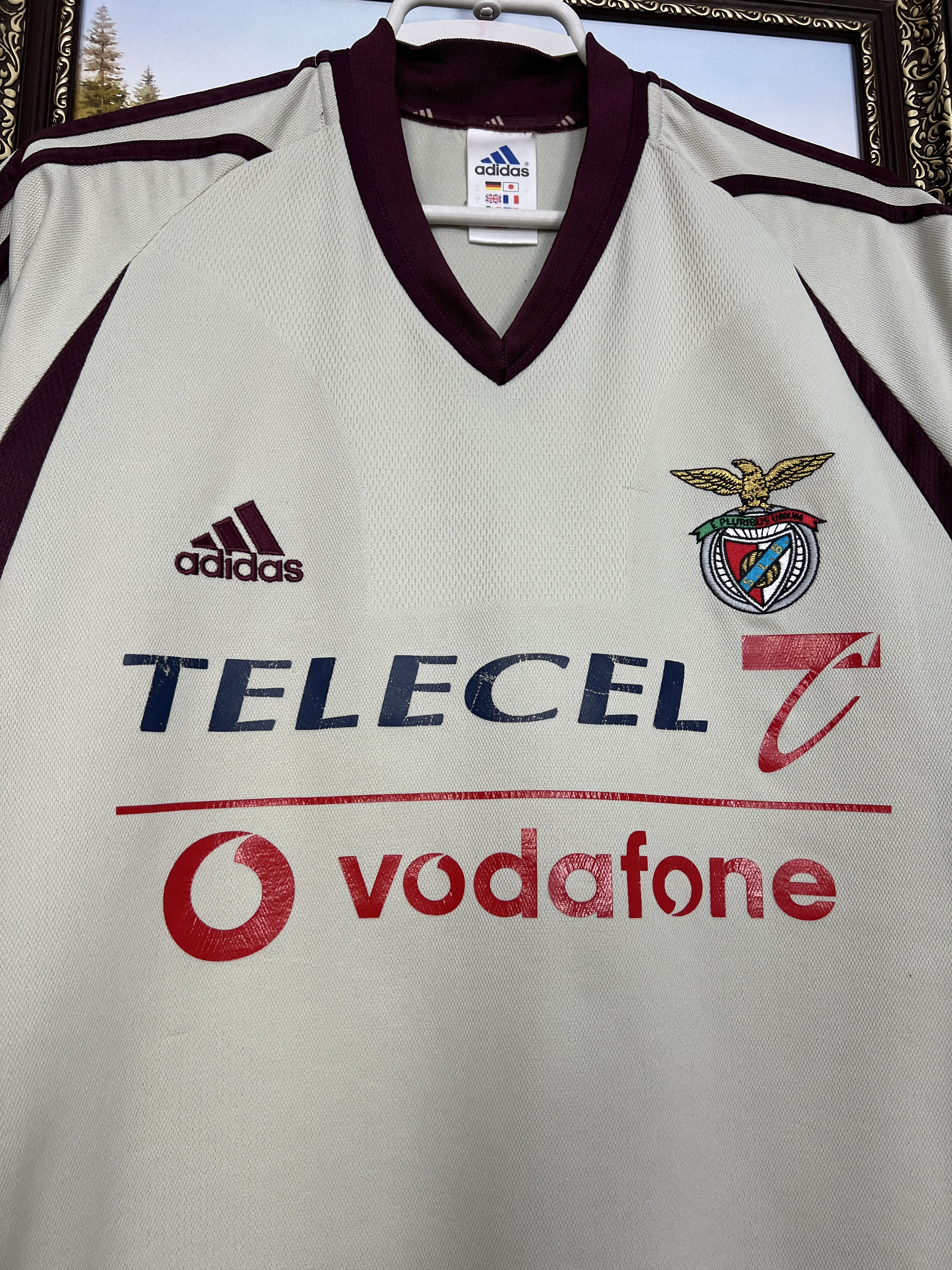 Adidas Benfica Away football shirt 2000 Soccer Jersey Trikot Rare Size US S / EU 44-46 / 1 - 3 Thumbnail