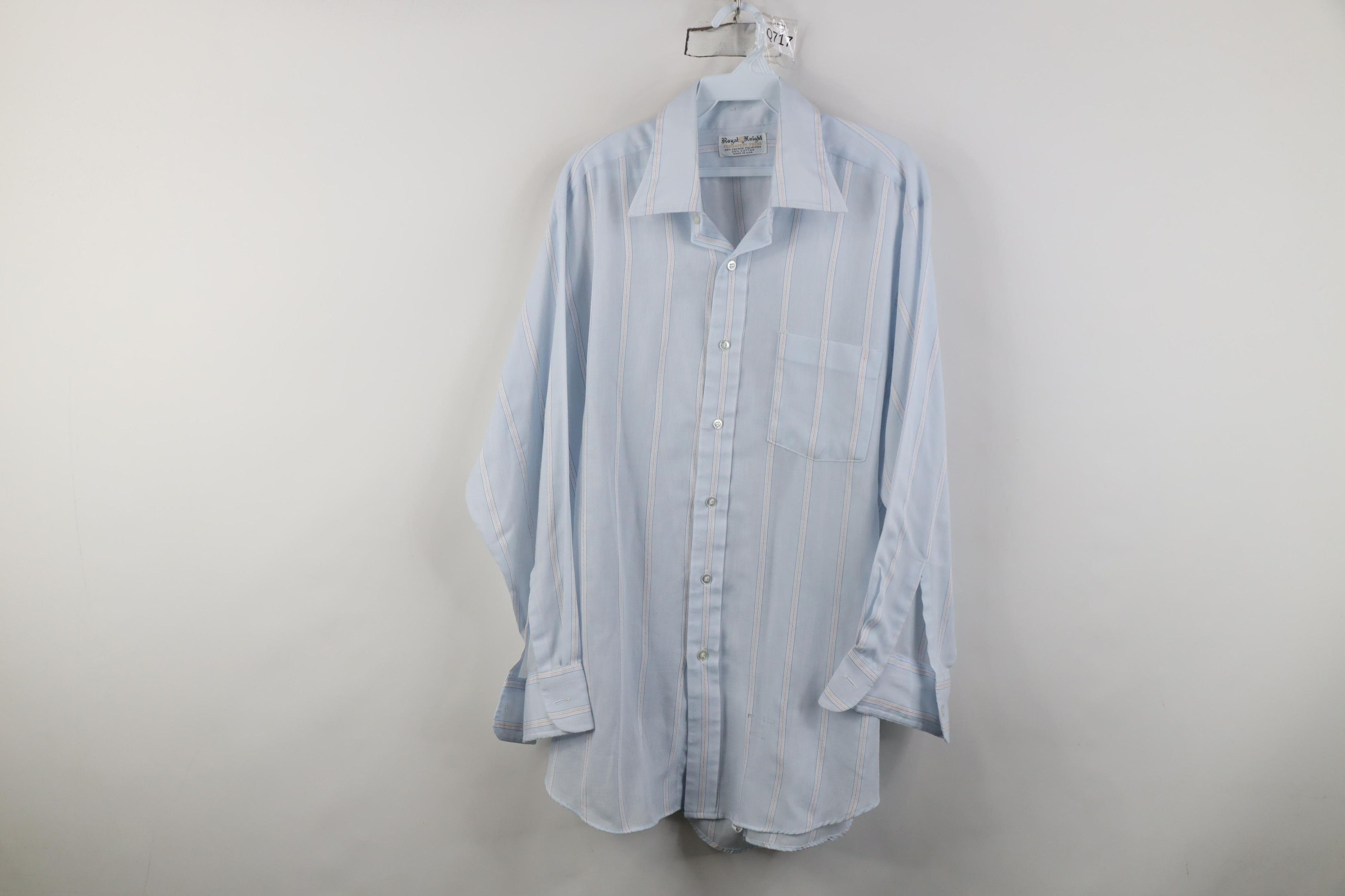 Vintage Vintage 70s Streetwear Collared Button Shirt Blue USA Size US M / EU 48-50 / 2 - 1 Thumbnail