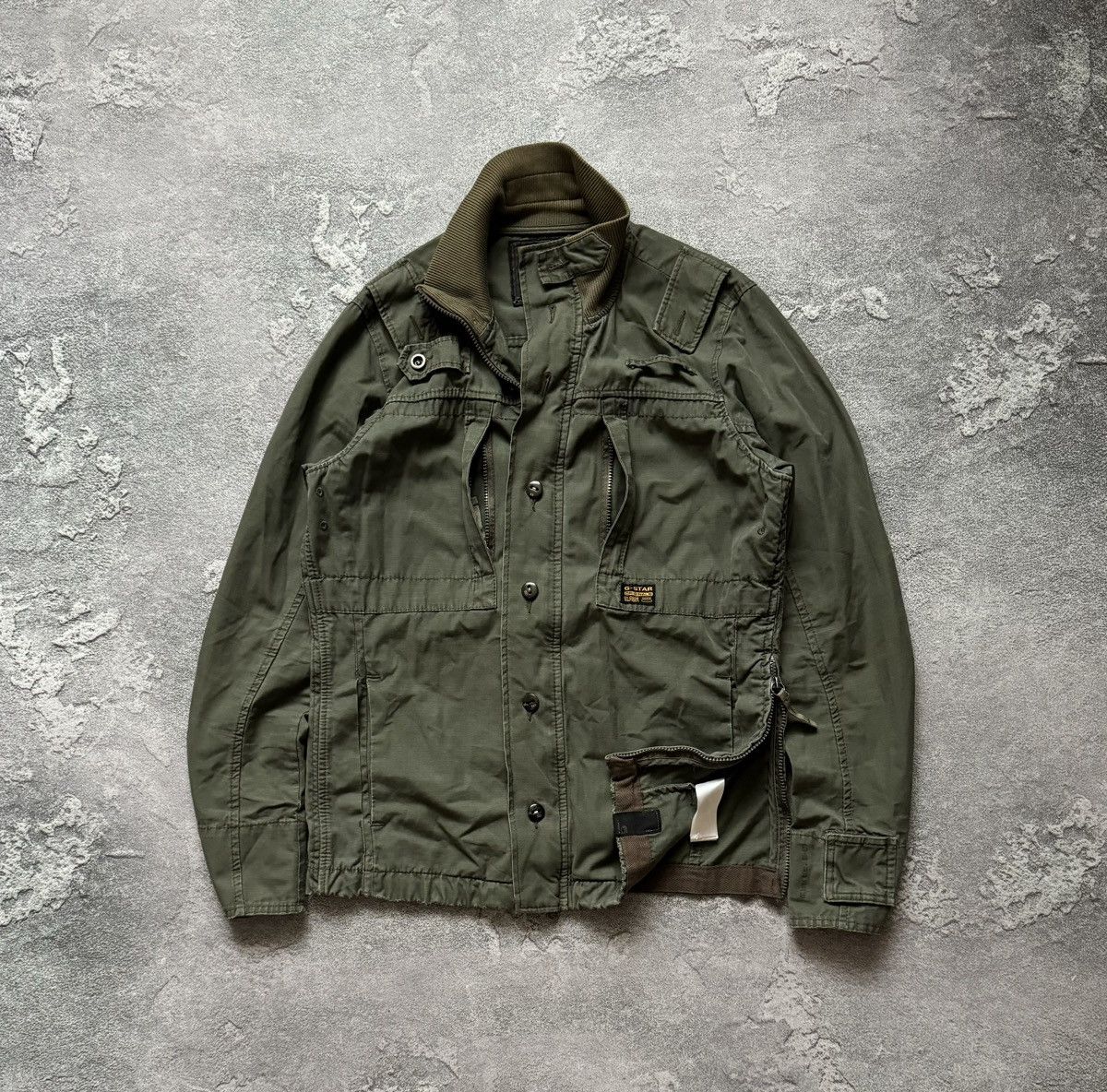 G fashion star raw military jacket