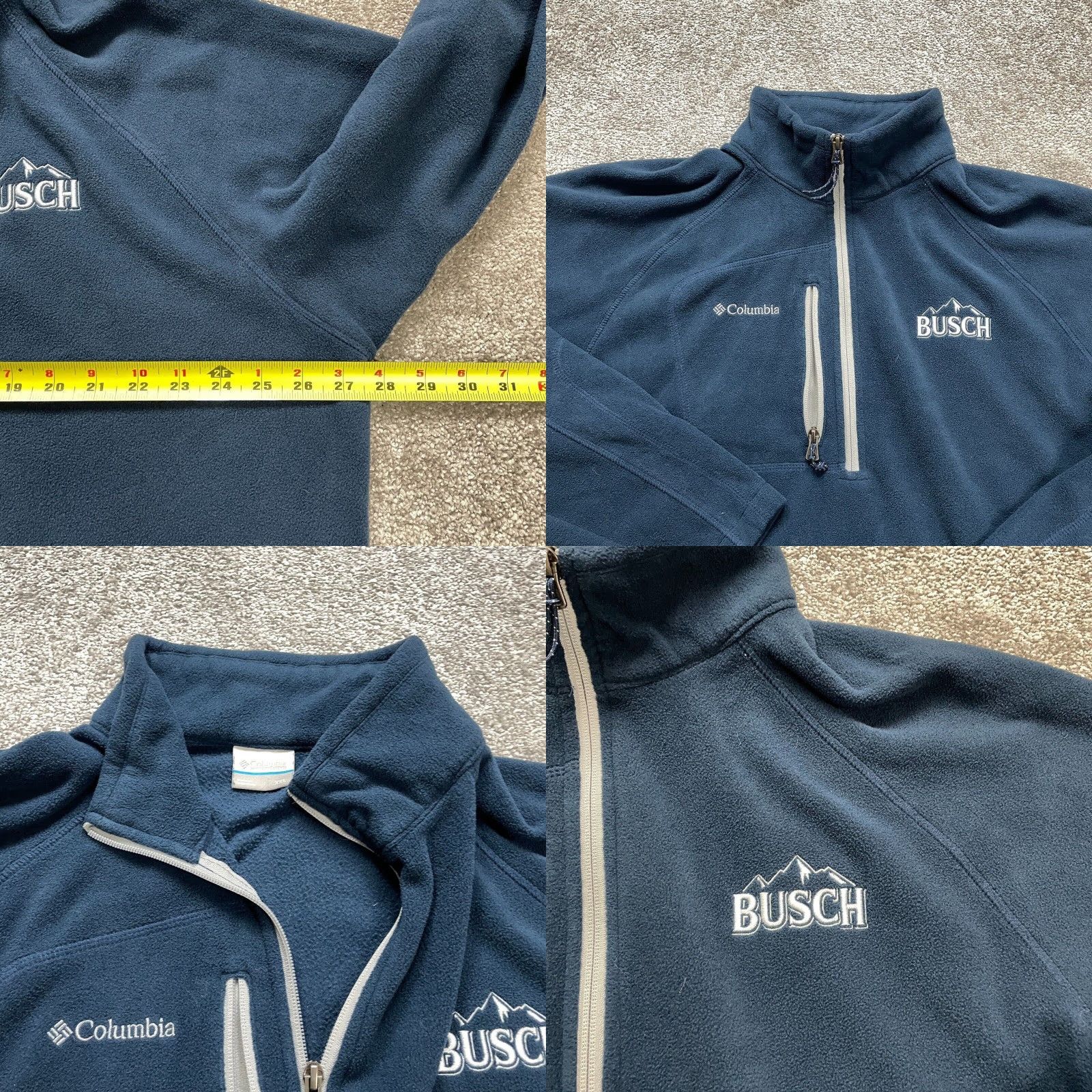 Vintage Columbia Jacket Mens 2XL Blue Fleece Half Zip Fast Trek III Busch Outdoor Hiking Size US XXL / EU 58 / 5 - 8 Thumbnail