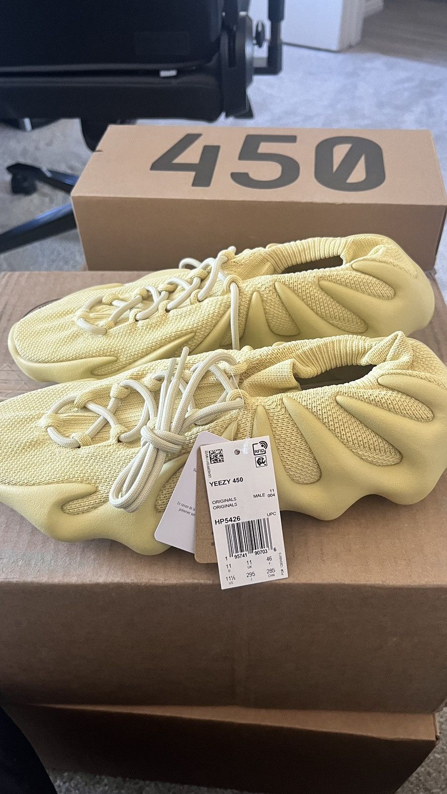 Adidas × Kanye West Yeezy 450 -Sulfur- Size US 11.5 / EU 44-45 - 7 Thumbnail