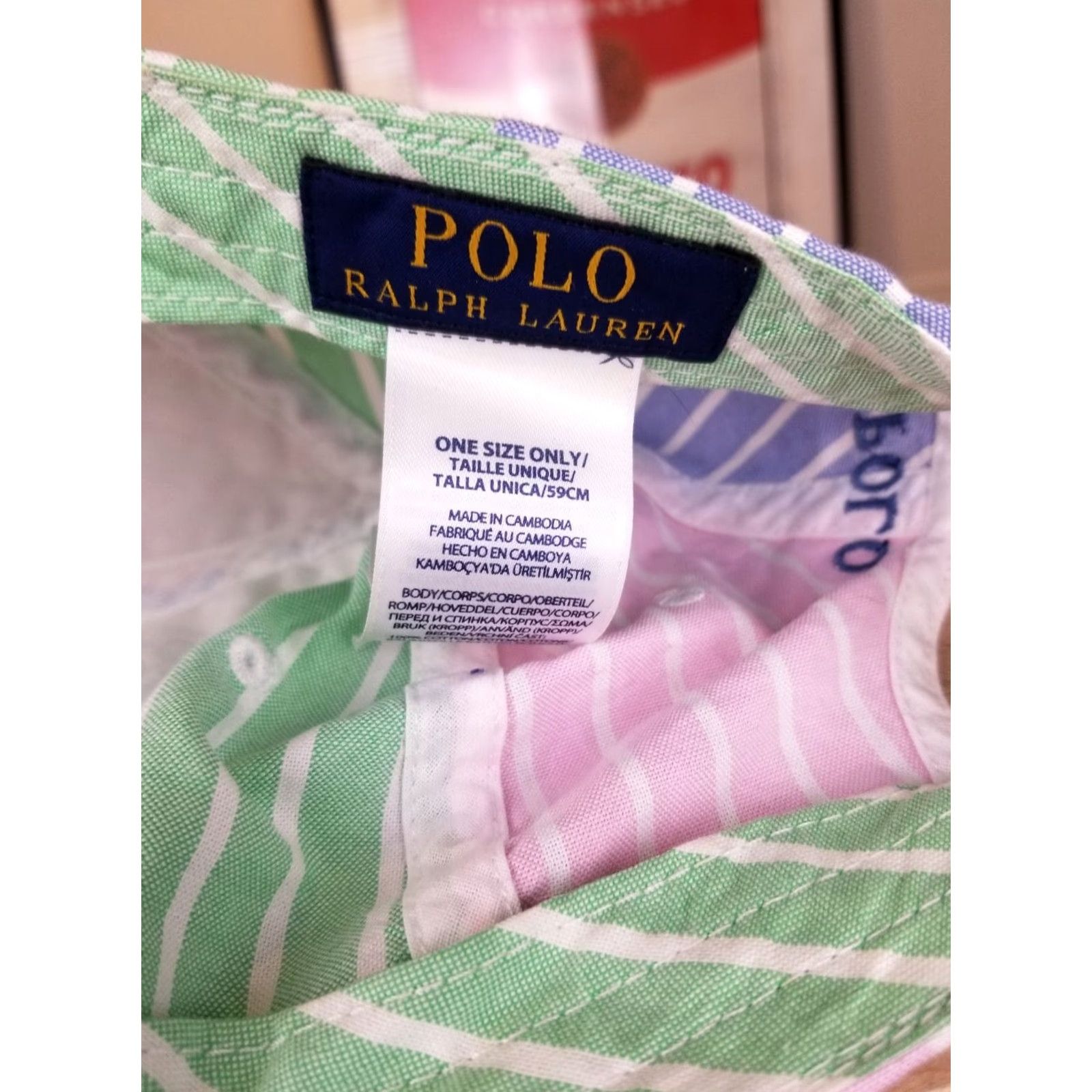 Ralph Lauren VINTAGE Ralph Lauren Polo Striped Oxford Cotton Hat Size US M / EU 48-50 / 2 - 5 Thumbnail