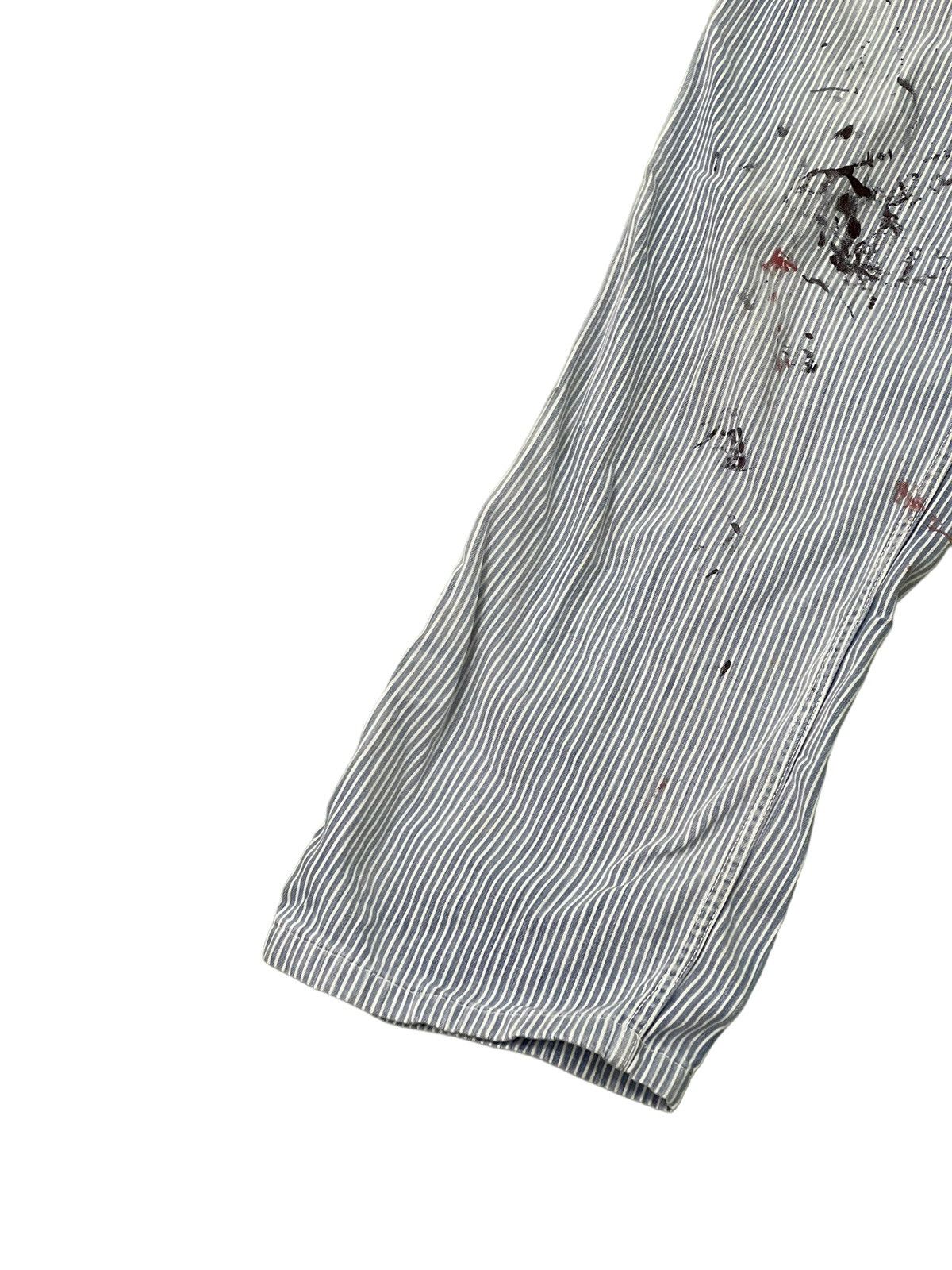 Edwin Hickory Overalls Vtg 90s Edwin Japan Paint Splashed 7🟦3 Size US 35 - 5 Thumbnail