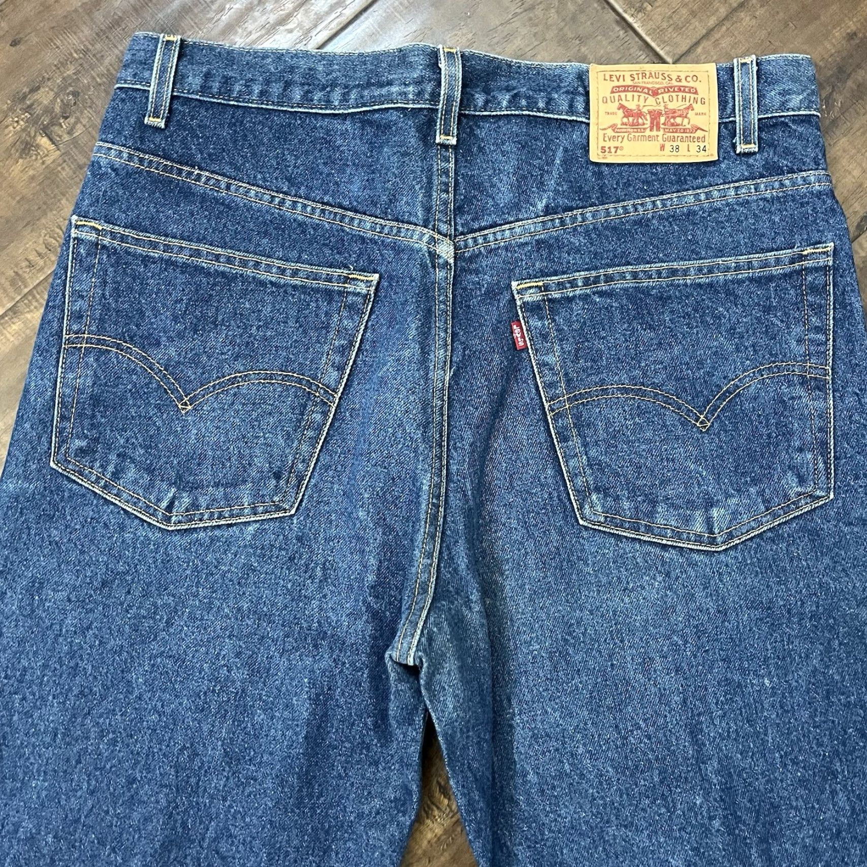 Levi's VINTAGE Levi's 517 Jeans Men 38x34 Denim Bootcut Western Cowboy Y2K 90s Dark Wash Size US 38 / EU 54 - 2 Thumbnail