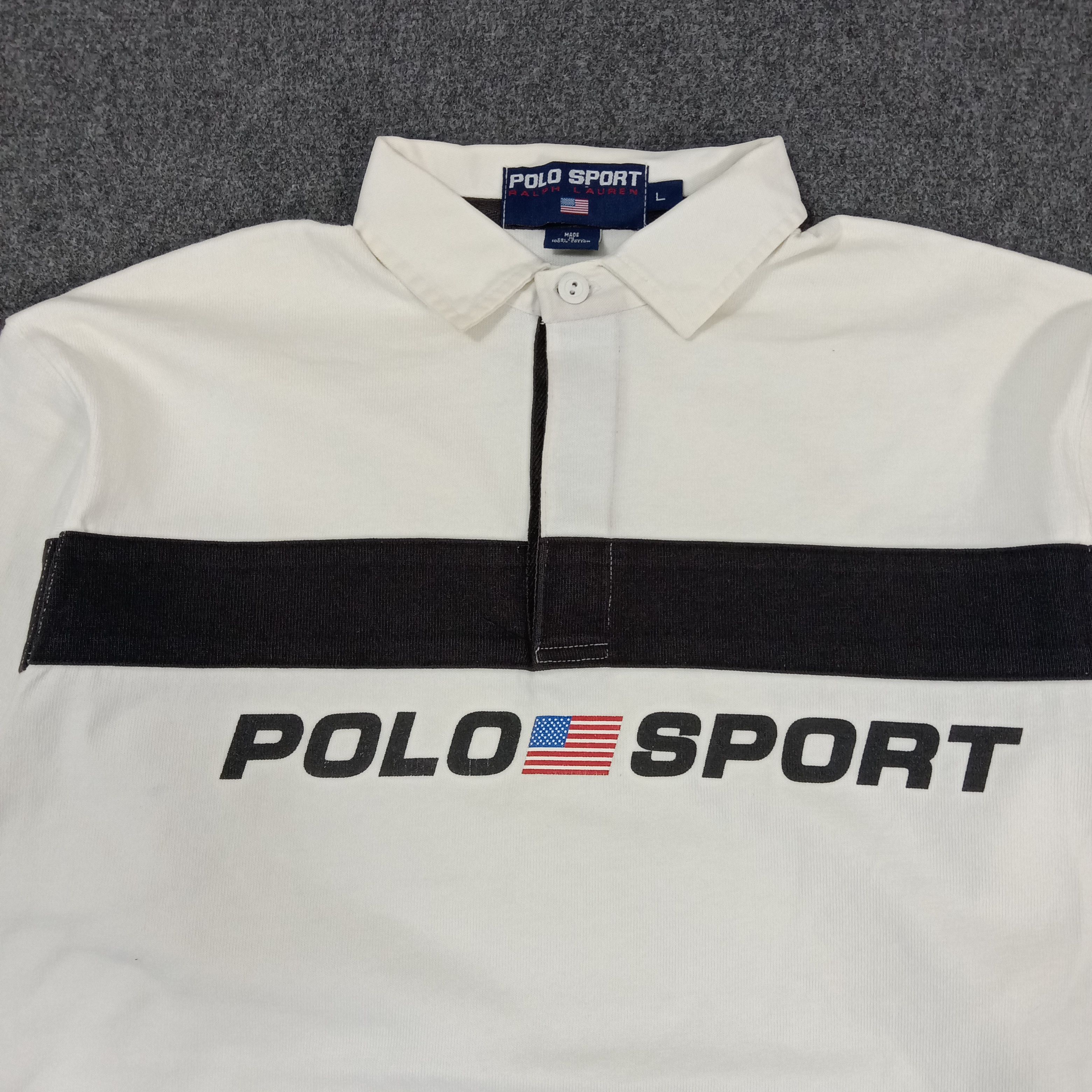 Polo Ralph Lauren × Vintage Polo Sports by Ralph Lauren Rugby Jersey Polos Size US XL / EU 56 / 4 - 2 Thumbnail