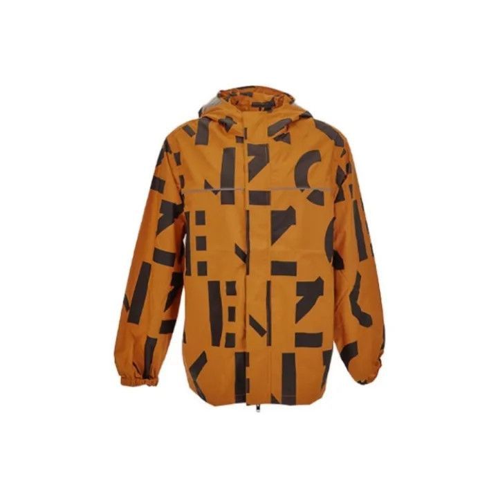 Kenzo KENZO Orange Logo Hooded Windbreaker Jacket -2507 Size US L / EU 52-54 / 3 - 1 Thumbnail