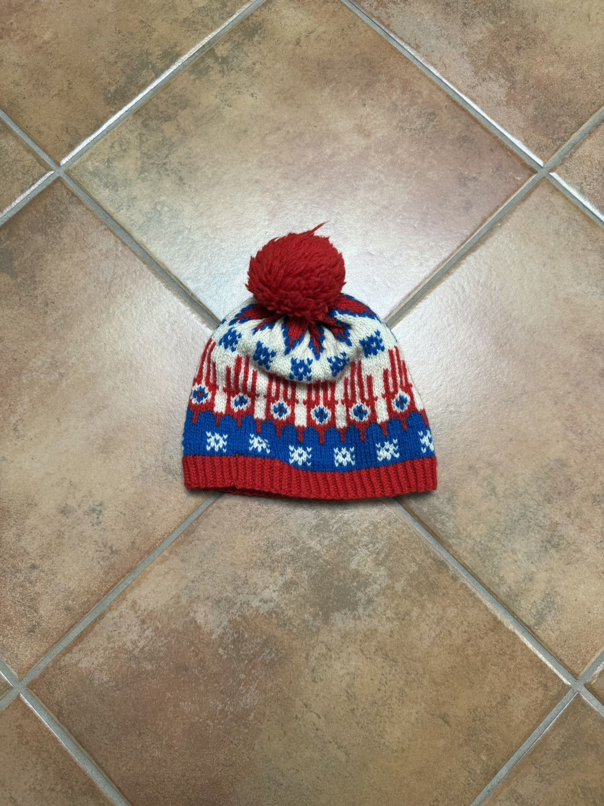Vintage Vintage Hand Knit Beanie Size ONE SIZE - 1 Thumbnail