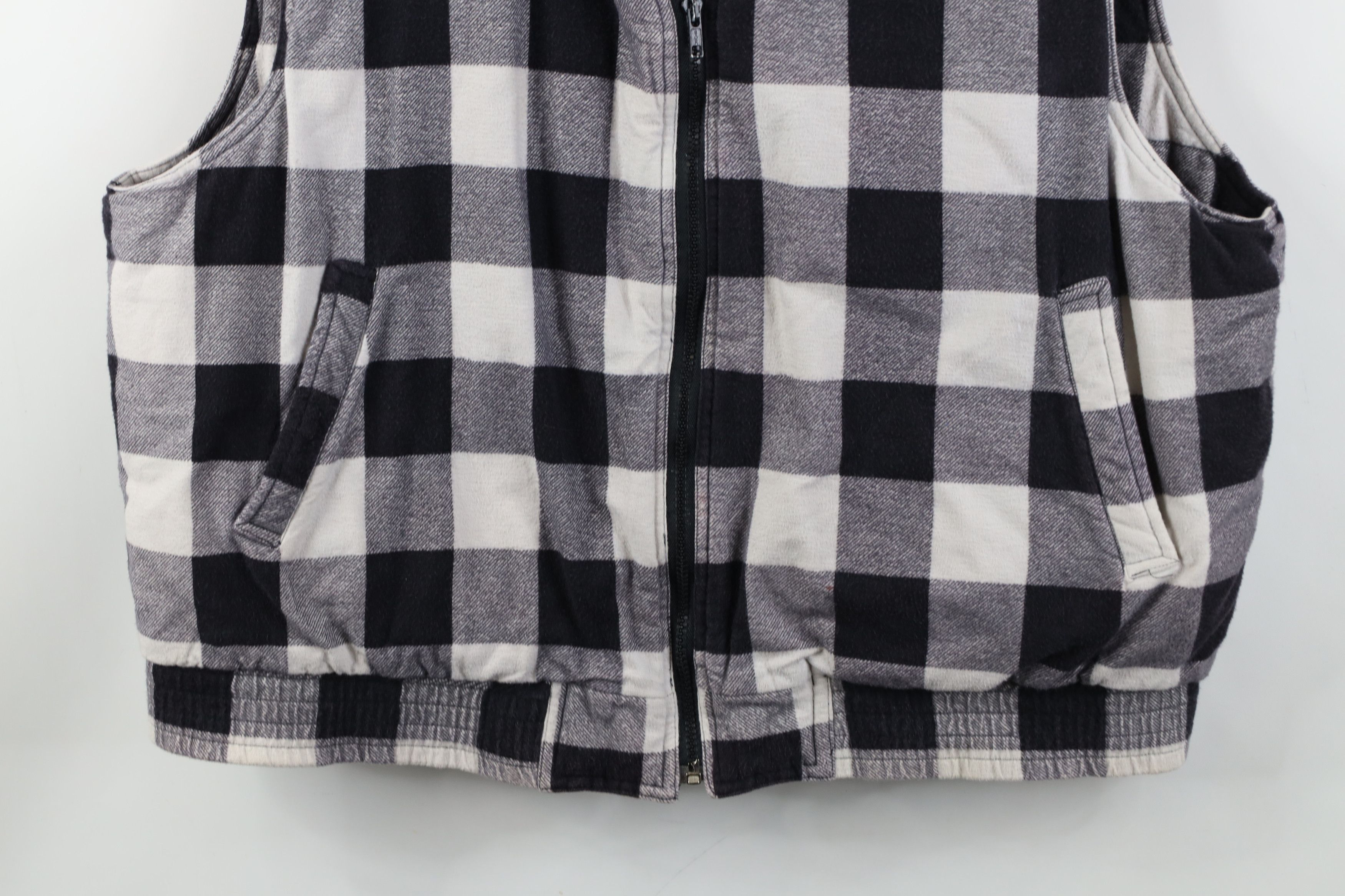 Vintage Vintage 90s Streetwear Full Zip Puffer Vest Jacket Plaid Size US XL / EU 56 / 4 - 3 Thumbnail