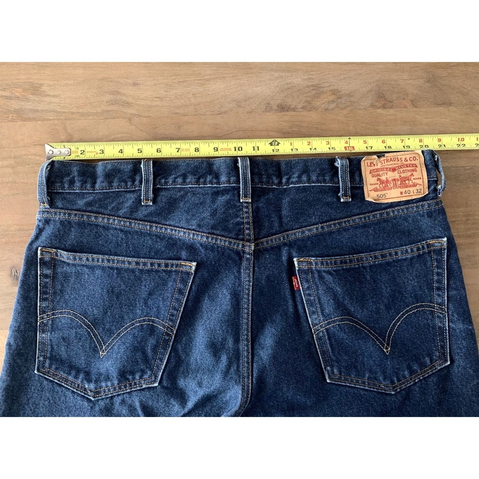 Levi's Levi's 505 Jeans Regular Mens Pants 40x32 Denim Straight Leg Regular Fit Y2K Retro Blue Cotton Denim 5-Pocket Mens Regular Jeans Size US 40 / EU 56 - 5 Thumbnail