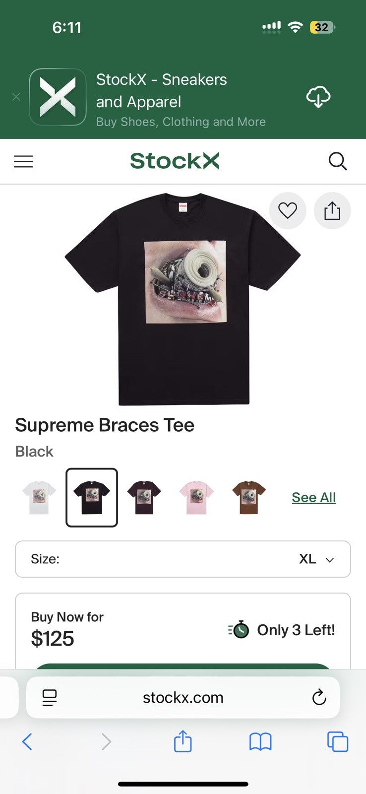 Supreme Supreme braces tee Size US XL / EU 56 / 4 - 3 Thumbnail