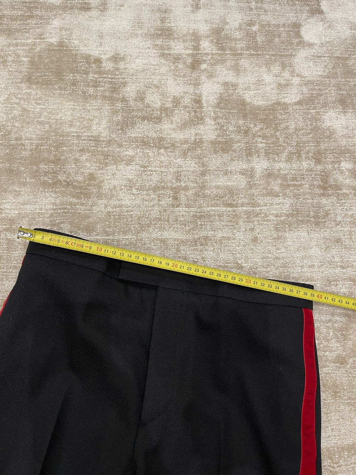 Hedi Slimane × Saint Laurent Paris fw 2016, tuxedo pants with red detail Size 48S - 12 Thumbnail