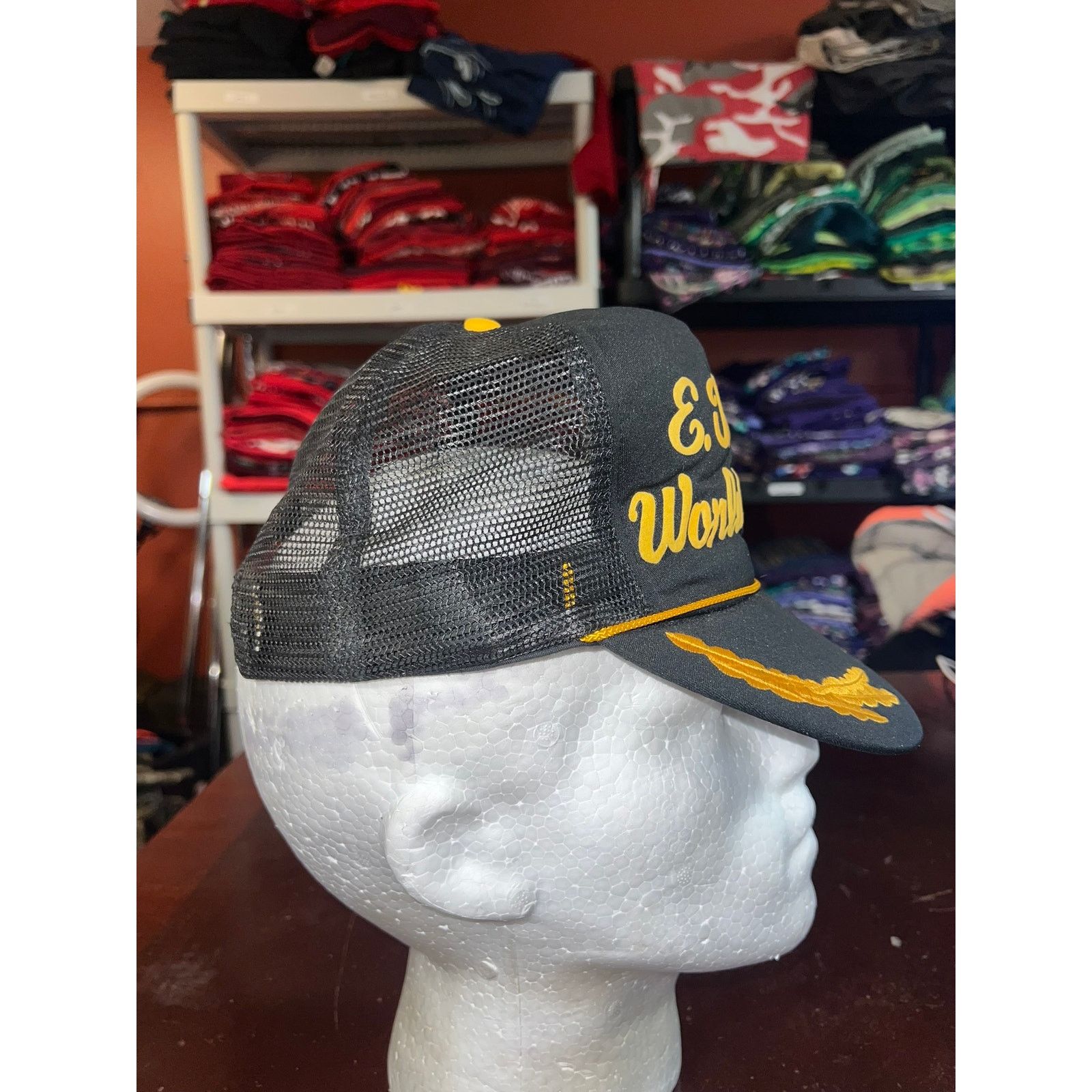 Vintage Vintage Black Trucker Hat Scrambled Eggs EJ Tines HQ VTG OS Size ONE SIZE - 6 Thumbnail