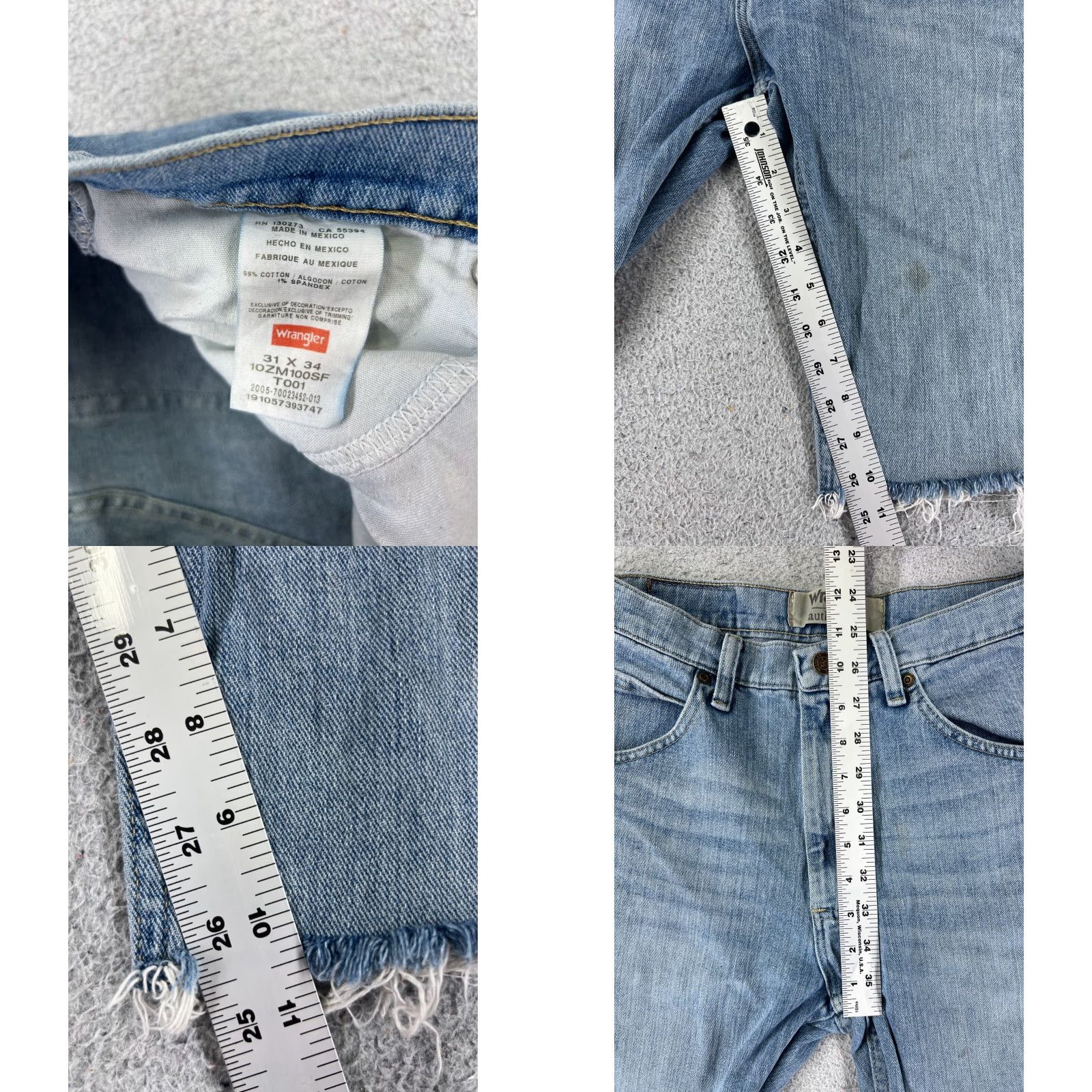 Wrangler Wrangler Shorts Men 31 Blue Denim Cotton Blend Authentics 29x11 Casual 5-Pocket Relaxed Mid Rise 11 In Button Embroidered Studded Jeans Stretch Size US 31 - 8 Thumbnail