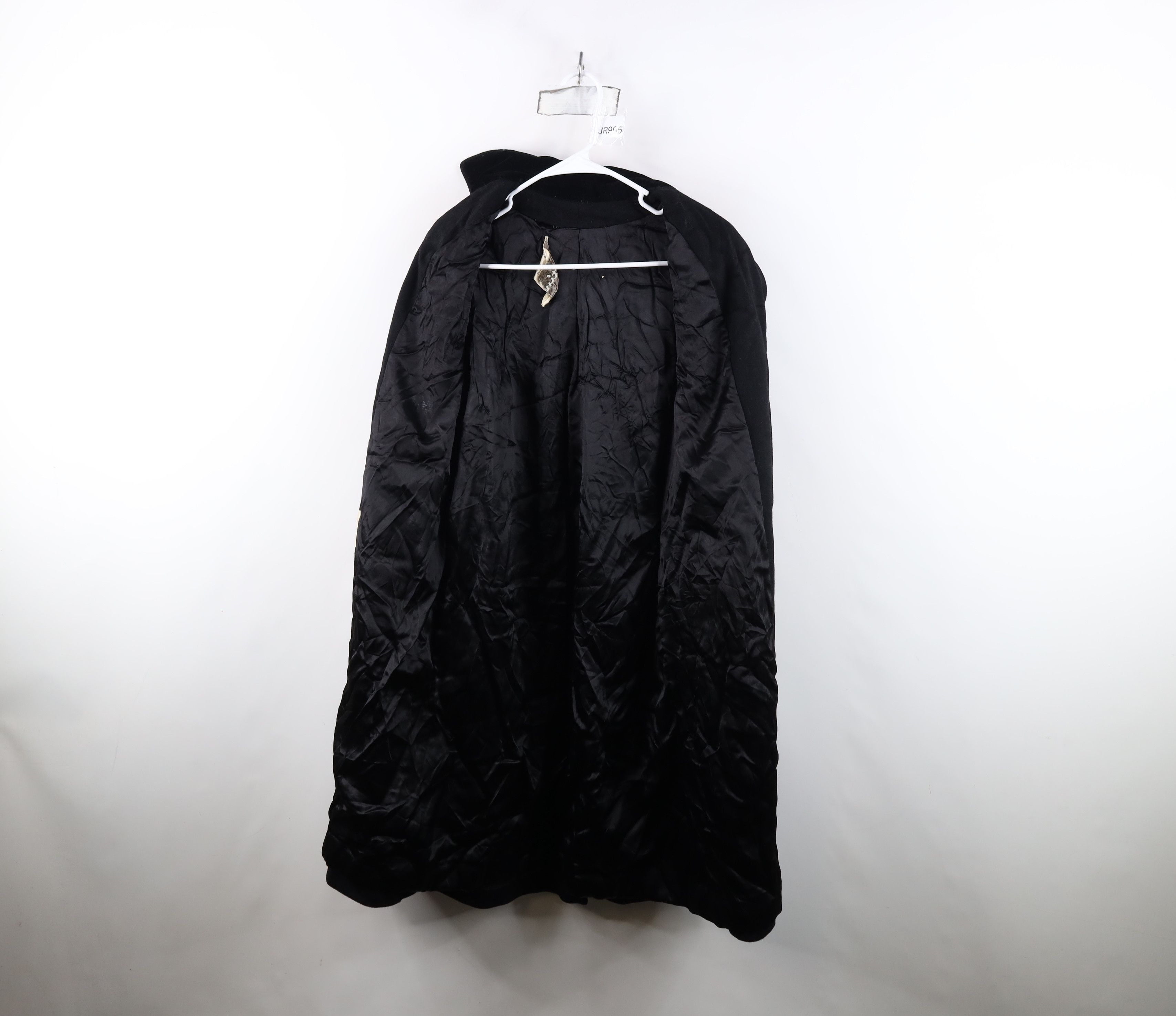 Vintage Vintage 50s 60s Collar Wool Trench Coat Jacket Black USA Size M / US 6-8 / IT 42-44 - 9 Thumbnail