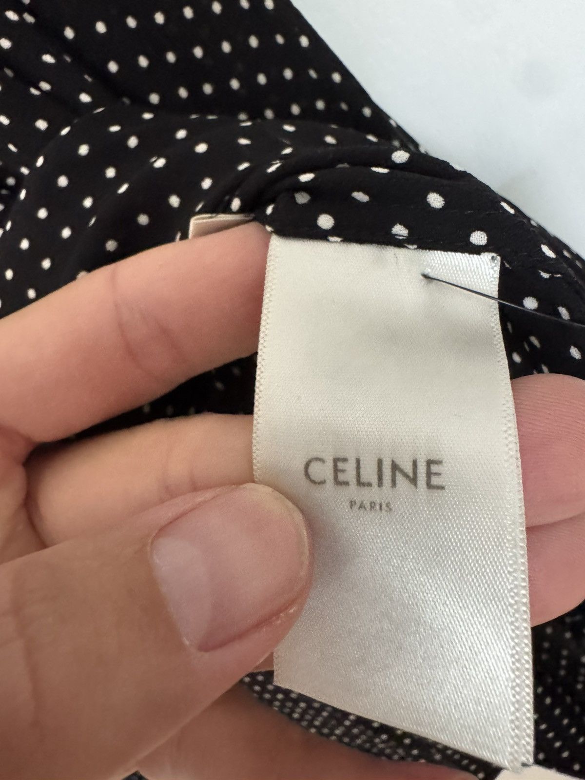Celine Hedi Viscose Polka dot shirt Size US M / EU 48-50 / 2 - 3 Thumbnail