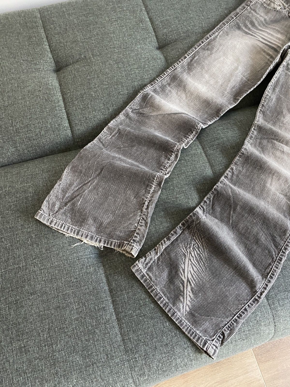Hysteric Glamour Vintage Avant Garde Flared Velour Corduroy Pants Y2K Slim Size US 32 / EU 48 - 2 Thumbnail