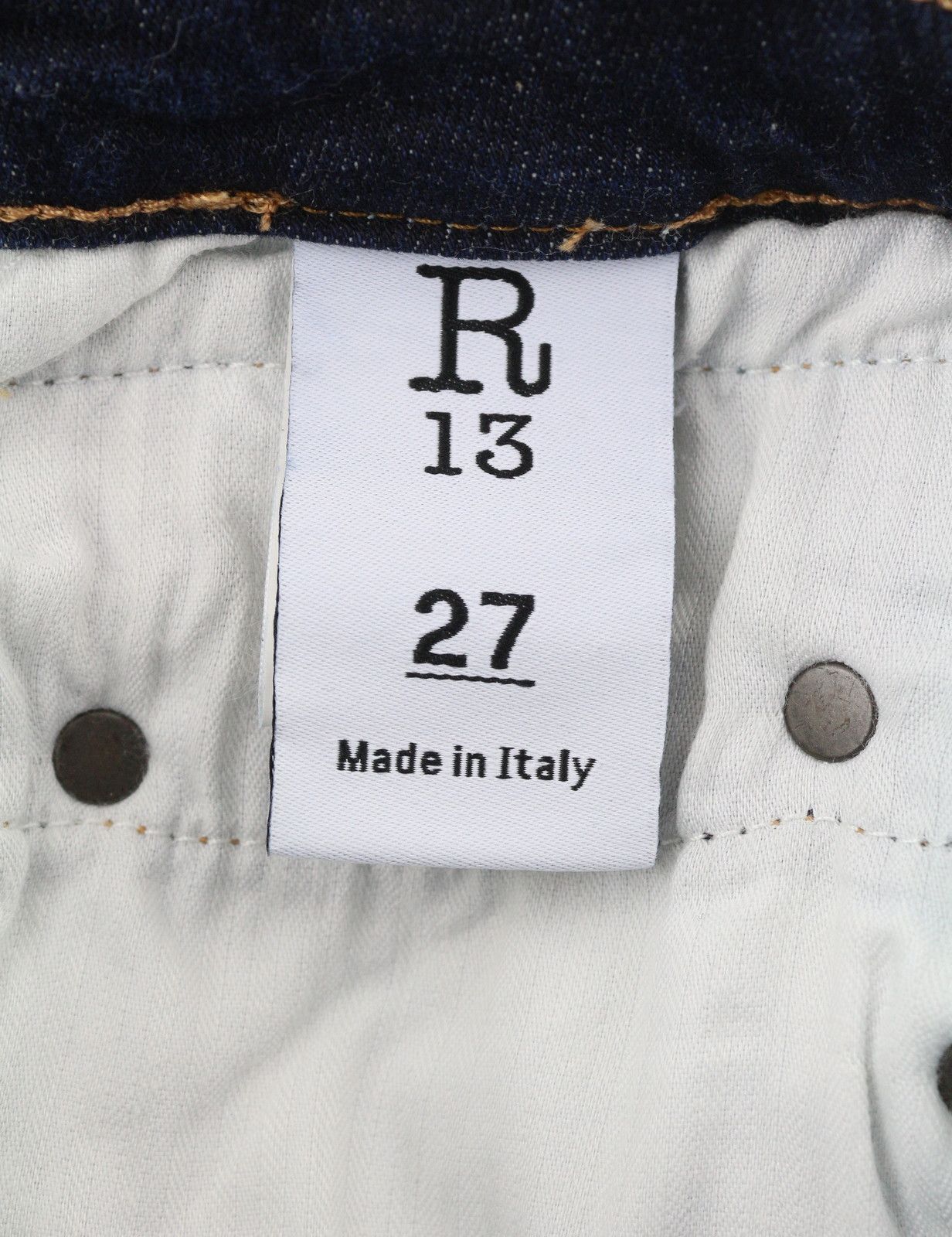 R13 BIKER BOY 27 Howell Indigo Ankle Cropped Skinny Blue 85797 Size 27" / US 4 / IT 40 - 9 Thumbnail