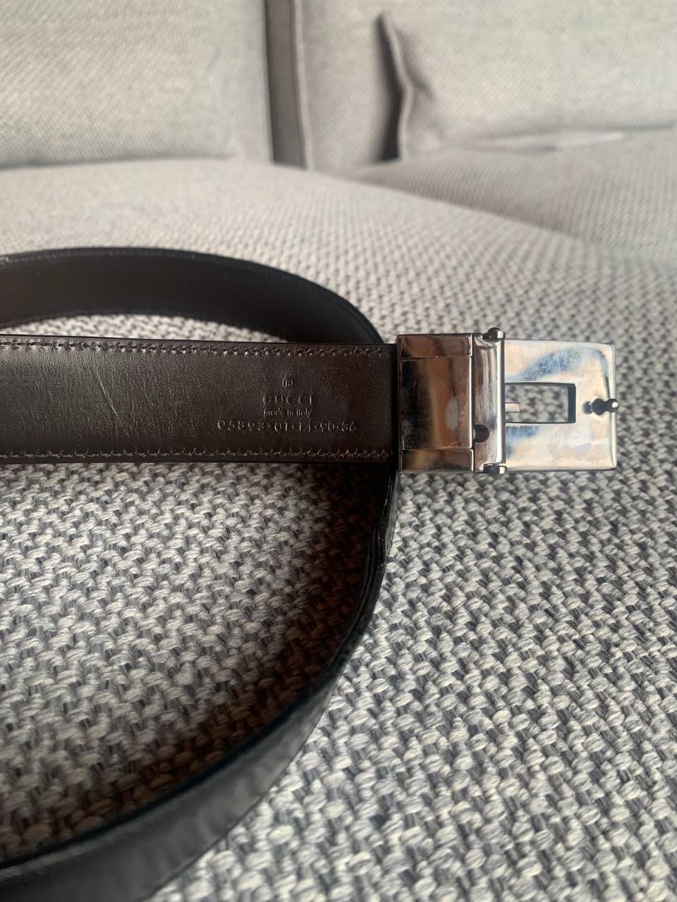 Gucci Gucci Vintage G Logo Leather Belt Size ONE SIZE - 4 Thumbnail