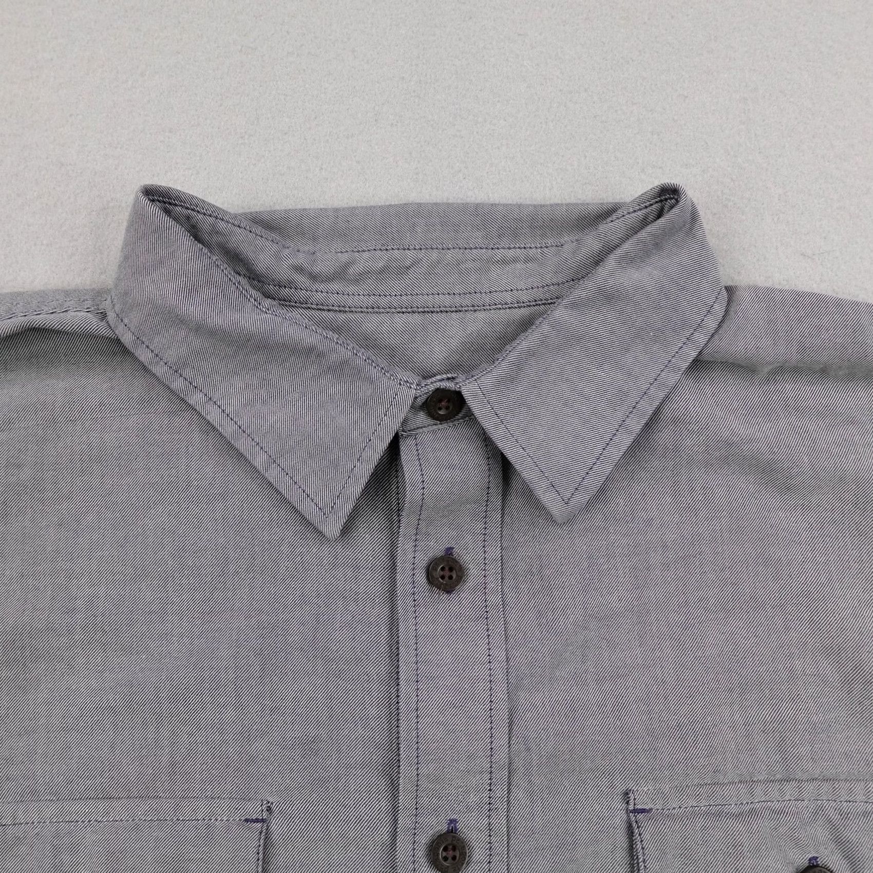 Patagonia VINTAGE Patagonia Shirt Mens XL Gray Roll Tab Fishing Hiking Outdoors Button Up Organic Size US XL / EU 56 / 4 - 2 Thumbnail