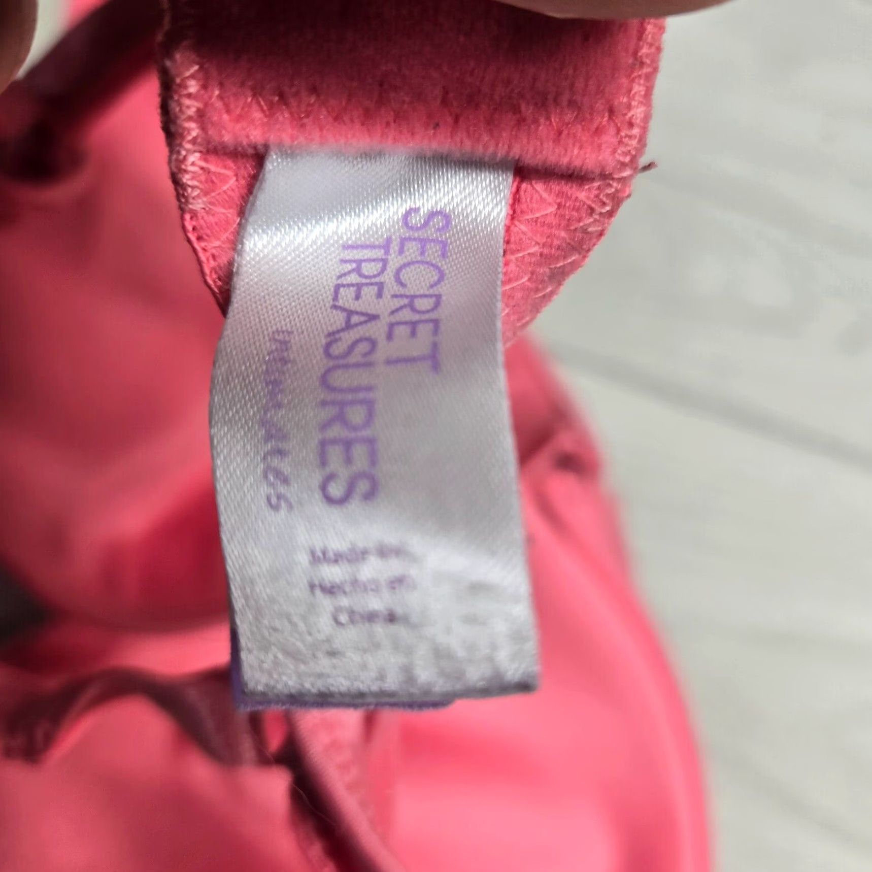Vintage SECRET TREASURES Bra 38B Pink 42103_HC Size ONE SIZE - 5 Thumbnail