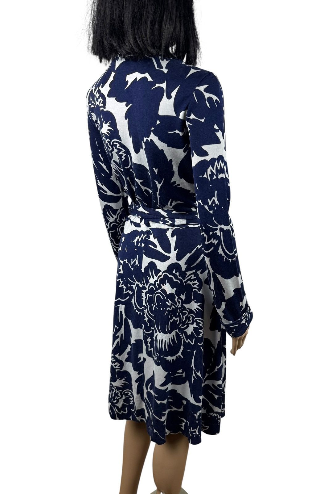 Diane von Furstenberg Diane Von Furstenberg Floral Printed Jersey Wrap Dress Silk Size M / US 6-8 / IT 42-44 - 8 Thumbnail