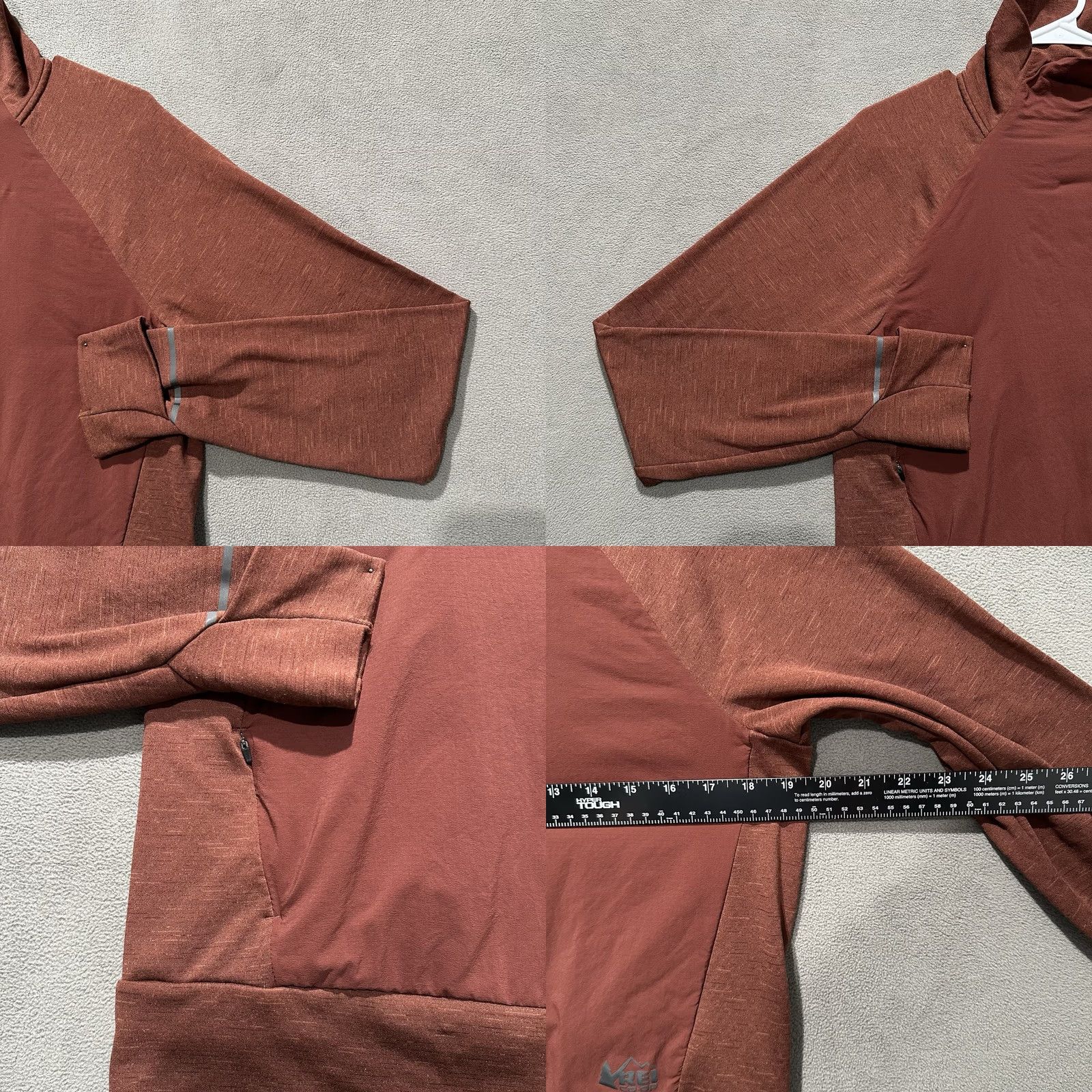 Vintage REI Co-Op Orange Swiftland Insulated Mid Layer Women M Pockets Run/Travel Lightweight Breathable All Seasons Mock Neck Pullover Size M Womens Size M / US 6-8 / IT 42-44 - 8 Thumbnail