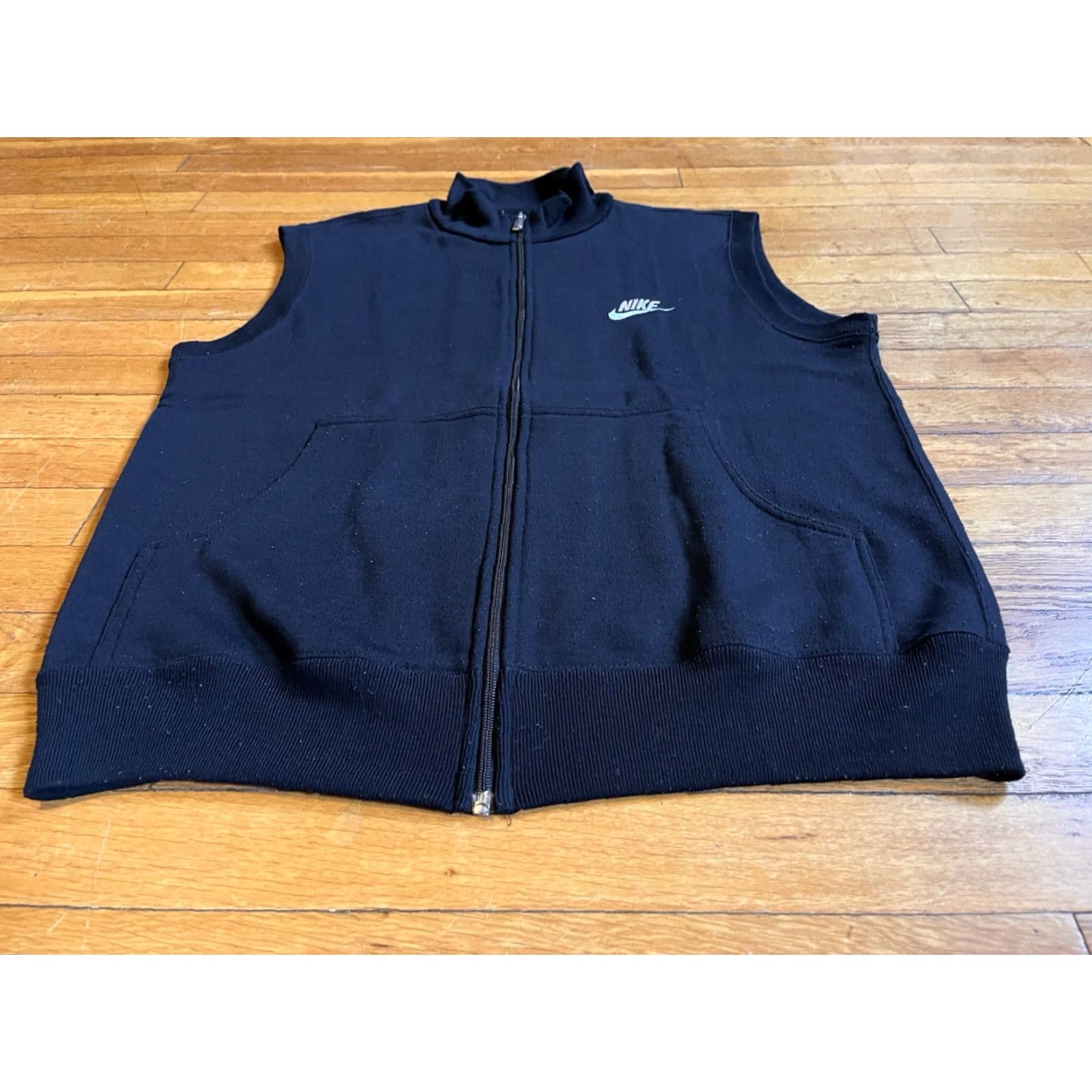 Nike VINTAGE Nike Vest Full Zip Fleece Men’s Large Black 90s Sports Outdoor Casual Size US L / EU 52-54 / 3 - 2 Thumbnail