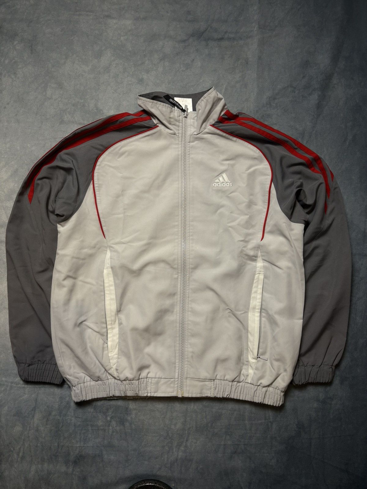 Adidas Adidas Track Jacket 2007 Grey Red – Size 164 (Fits M) Size US M / EU 48-50 / 2 - 1 Thumbnail