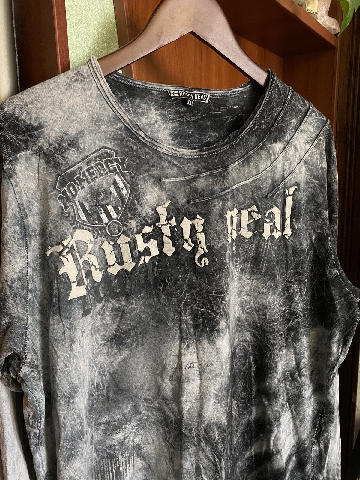 Vintage Rusty Neal Avant Garde Vintage Marble Longsleeve Size US XL / EU 56 / 4 - 4 Thumbnail