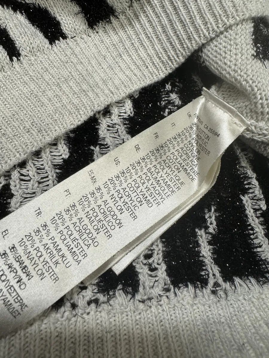 Designer × Diesel × Vintage Diesel Zebra Grey & Black Sweater Size XS / US 0-2 / IT 36-38 - 5 Thumbnail