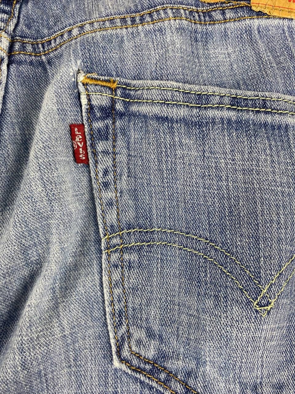 Levi's levis 505 soft distressed denim nice design Size US 34 / EU 50 - 4 Thumbnail