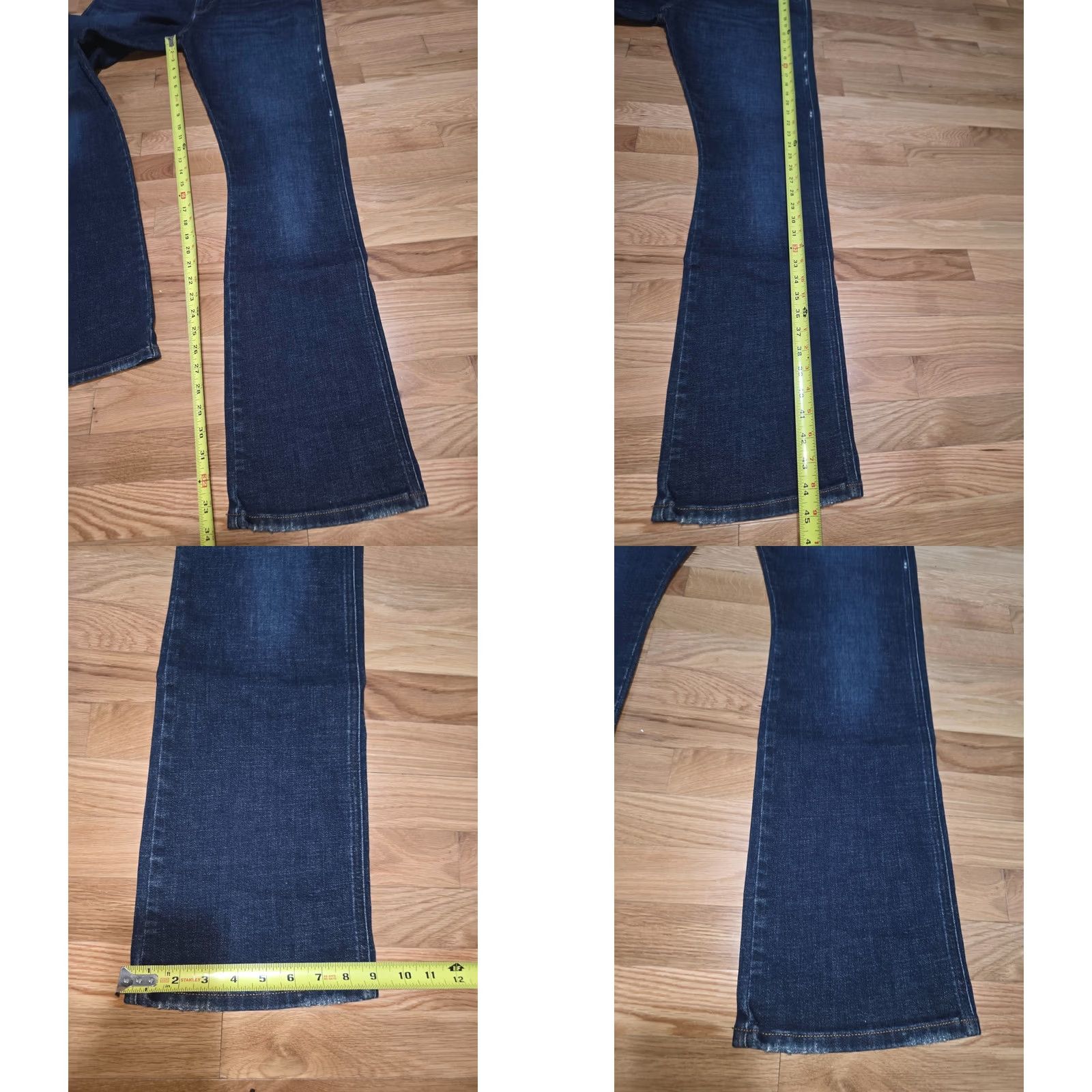 Vintage Straight Jeans Women's Blue Cotton Slim Fit Mid Rise Distressed 5 Pockets Button Closure USA Theme 8 Regular Women’s Pants Size 28" / US 6 / IT 42 - 8 Thumbnail