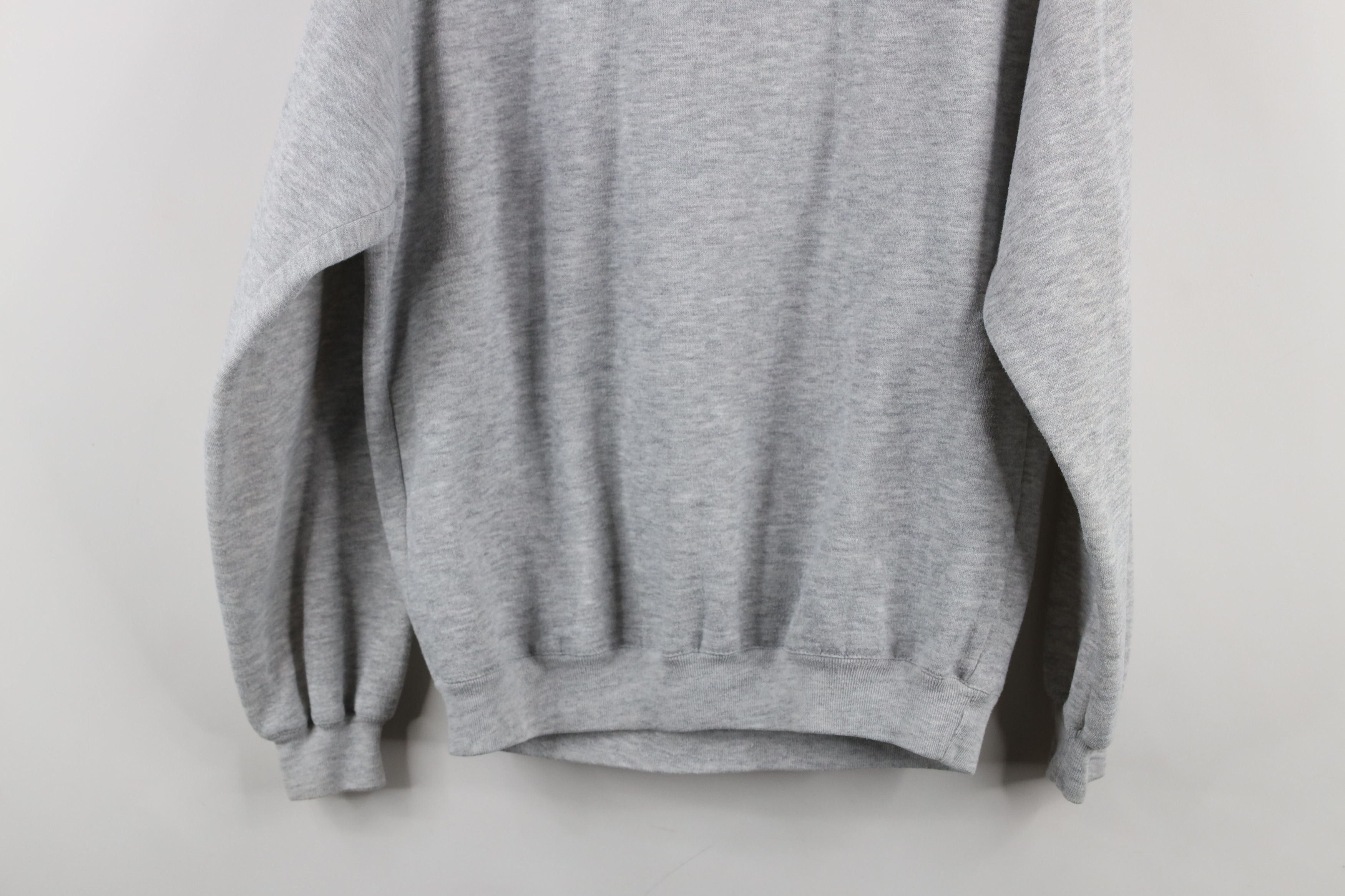Vintage Vintage 90s Streetwear Henley Sweatshirt Heather Gray Size US M / EU 48-50 / 2 - 12 Thumbnail