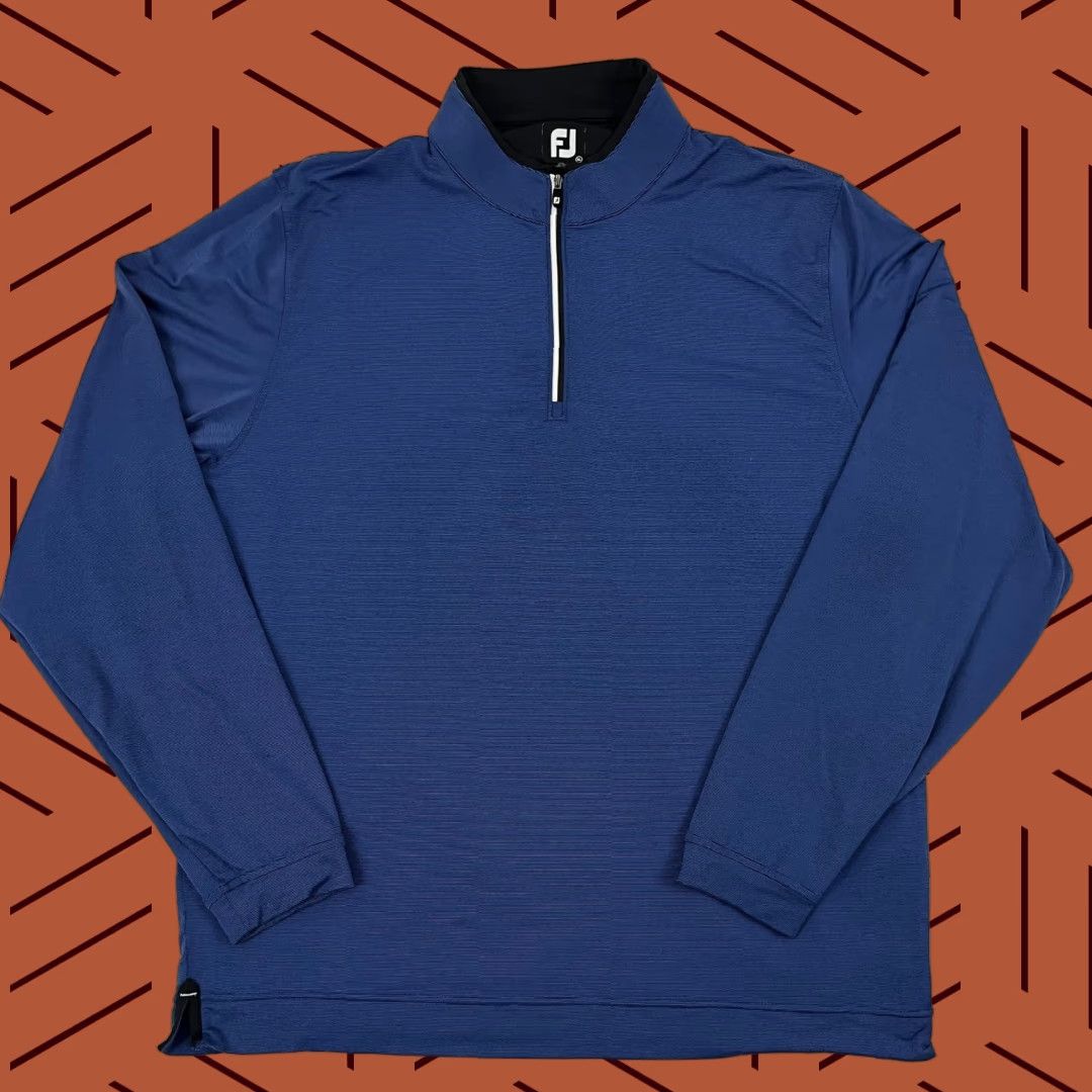 Footjoy VINTAGE FootJoy Pullover Shirt Men XL Blue 1/4 Zip Golf Preppy Athletic Performance Sports Mens Size US XL / EU 56 / 4 - 1 Thumbnail