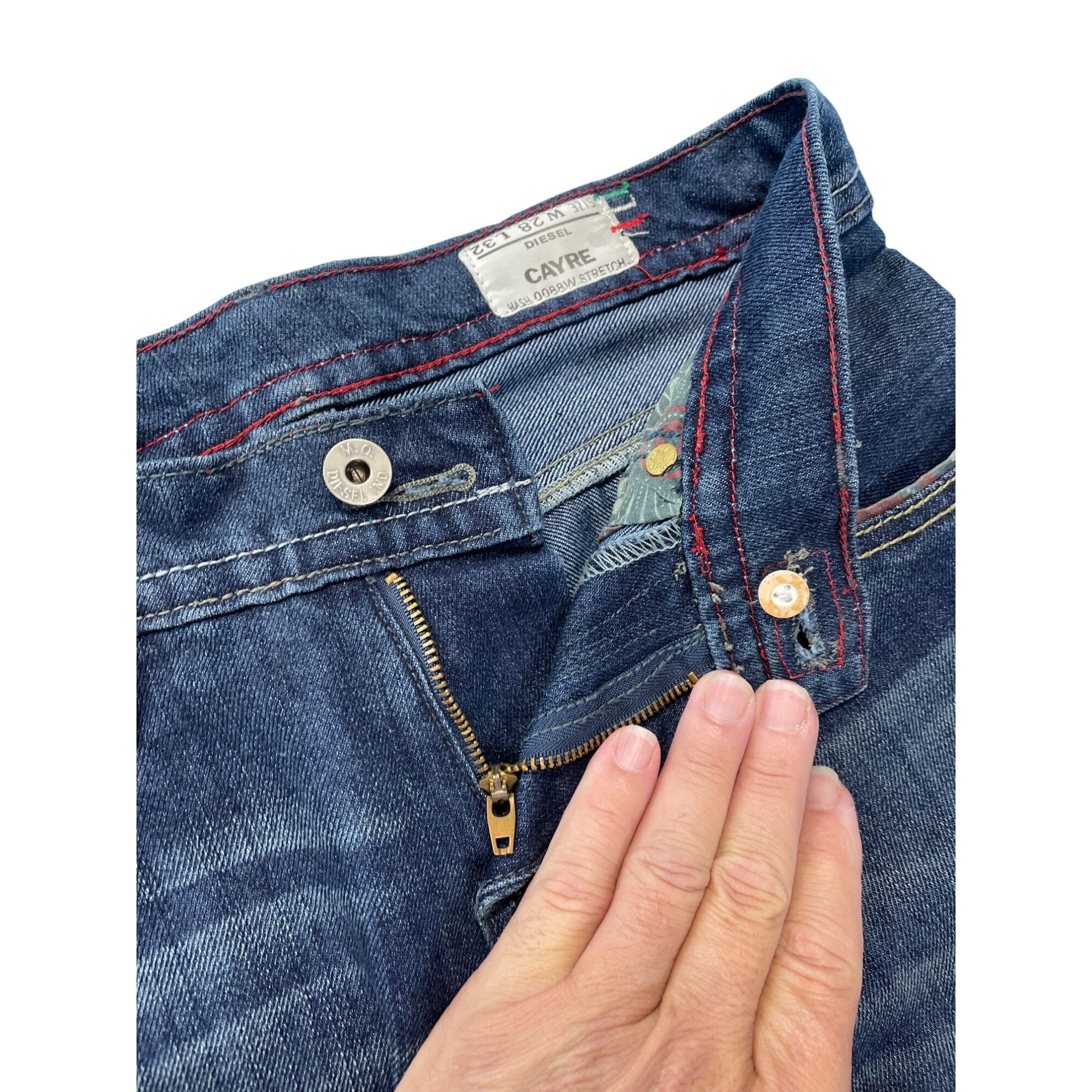 Diesel Diesel Cayre Womans Y2K Blue Wide Leg Stretch Jeans Size 28/ Size 28" / US 6 / IT 42 - 5 Thumbnail