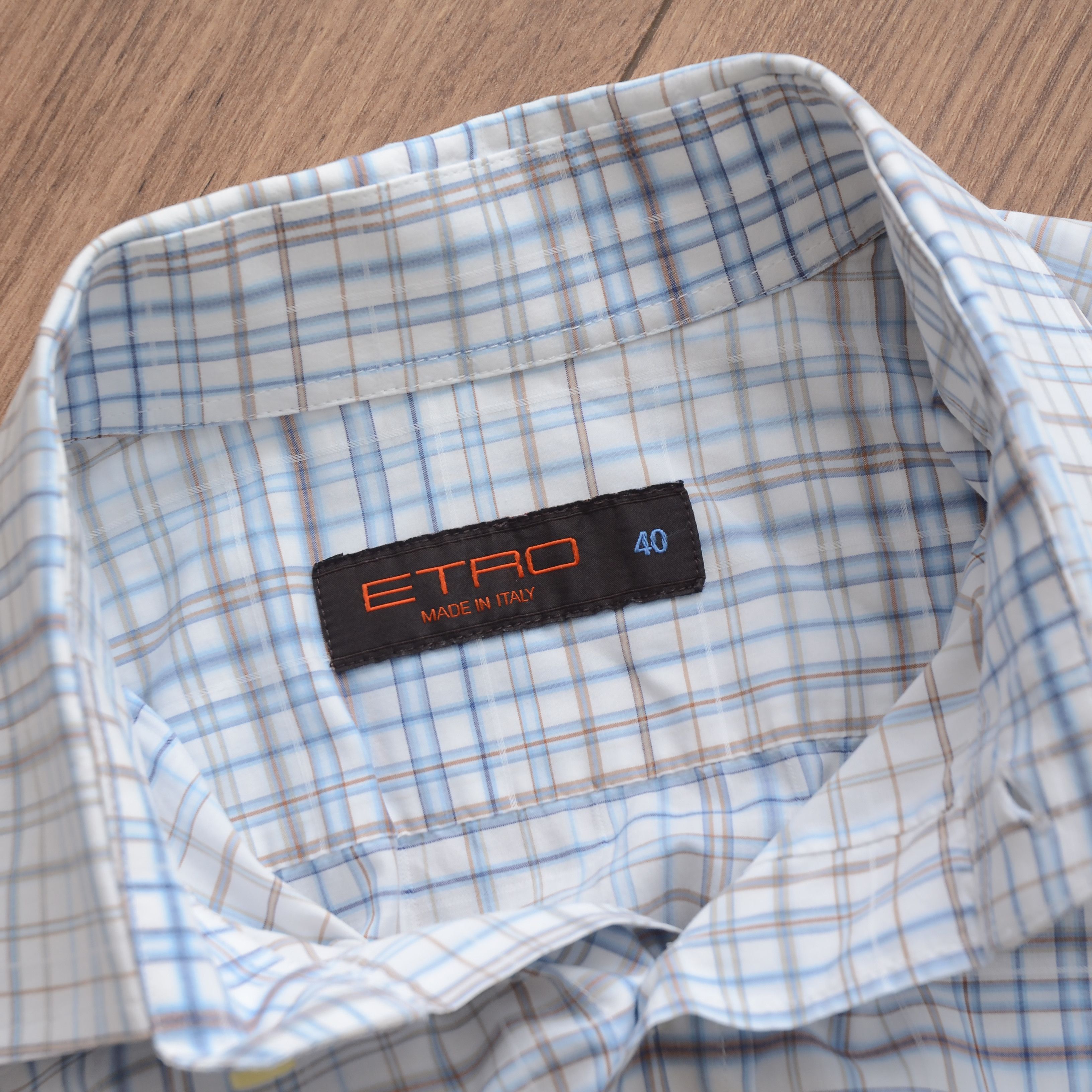 Etro Luxury Etro Men's Shirt Size 40 / M — Blue Check Size US M / EU 48-50 / 2 - 12 Thumbnail