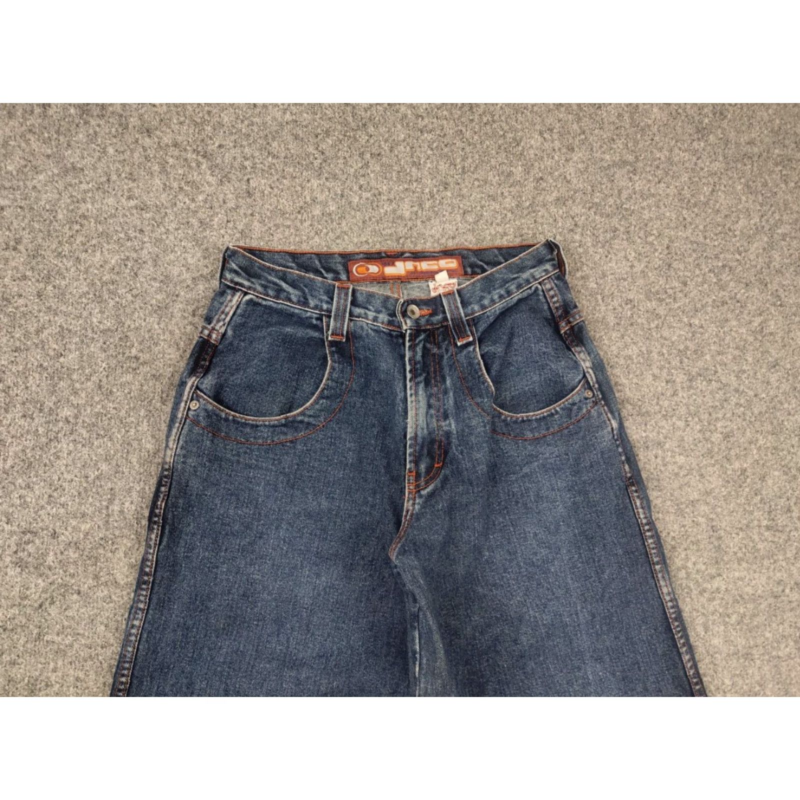 JNCO VINTAGE Rare 90s JNCO Girlie‎ 1067 Double Barrel Denim Wide Leg Baggy Jeans USA Made Jeans 29 Blue 5-Pocket Relaxed Mens Womens Size US 29 - 5 Thumbnail