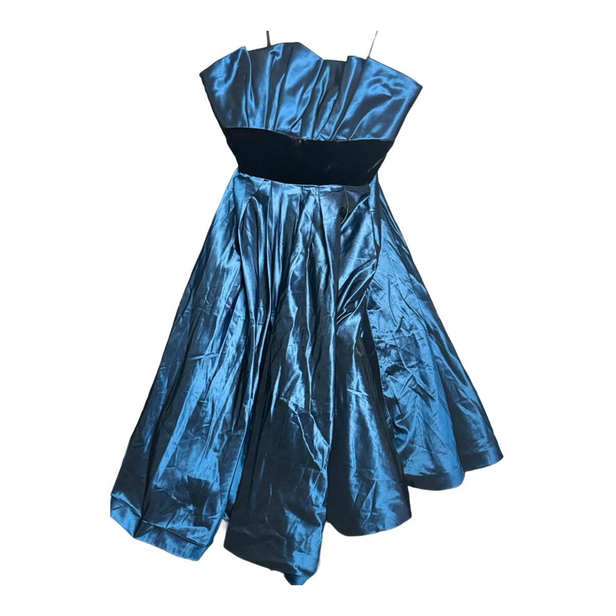 Vivienne Tam Vivienne Tam 100% silk vintage Blue Iridescent Strapless Size S / US 4 / IT 40 - 2 Thumbnail