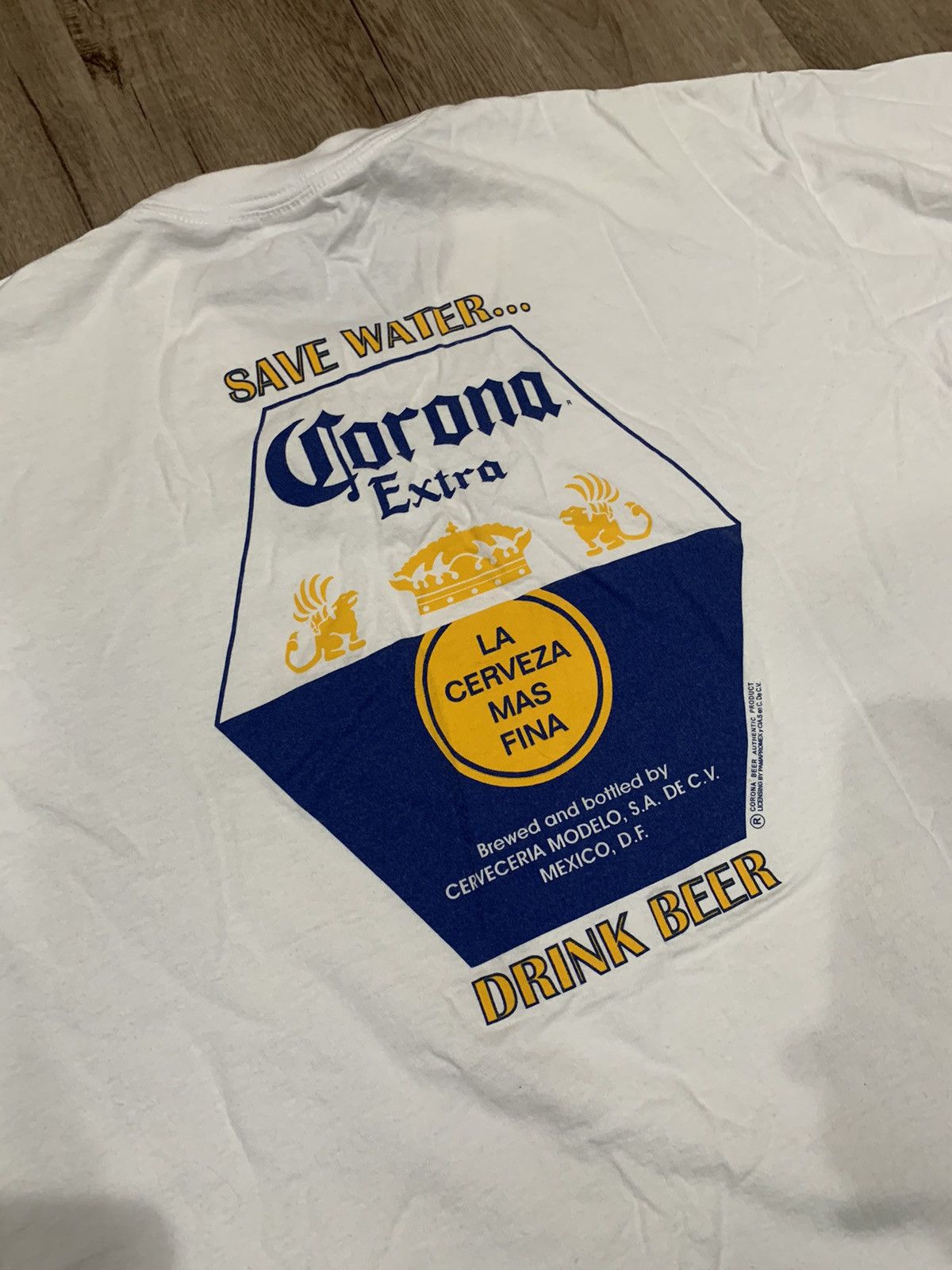 Vintage Vintage Y2K Corona Extra Save the water Graphic Tee Shirt Size US XL / EU 56 / 4 - 5 Thumbnail