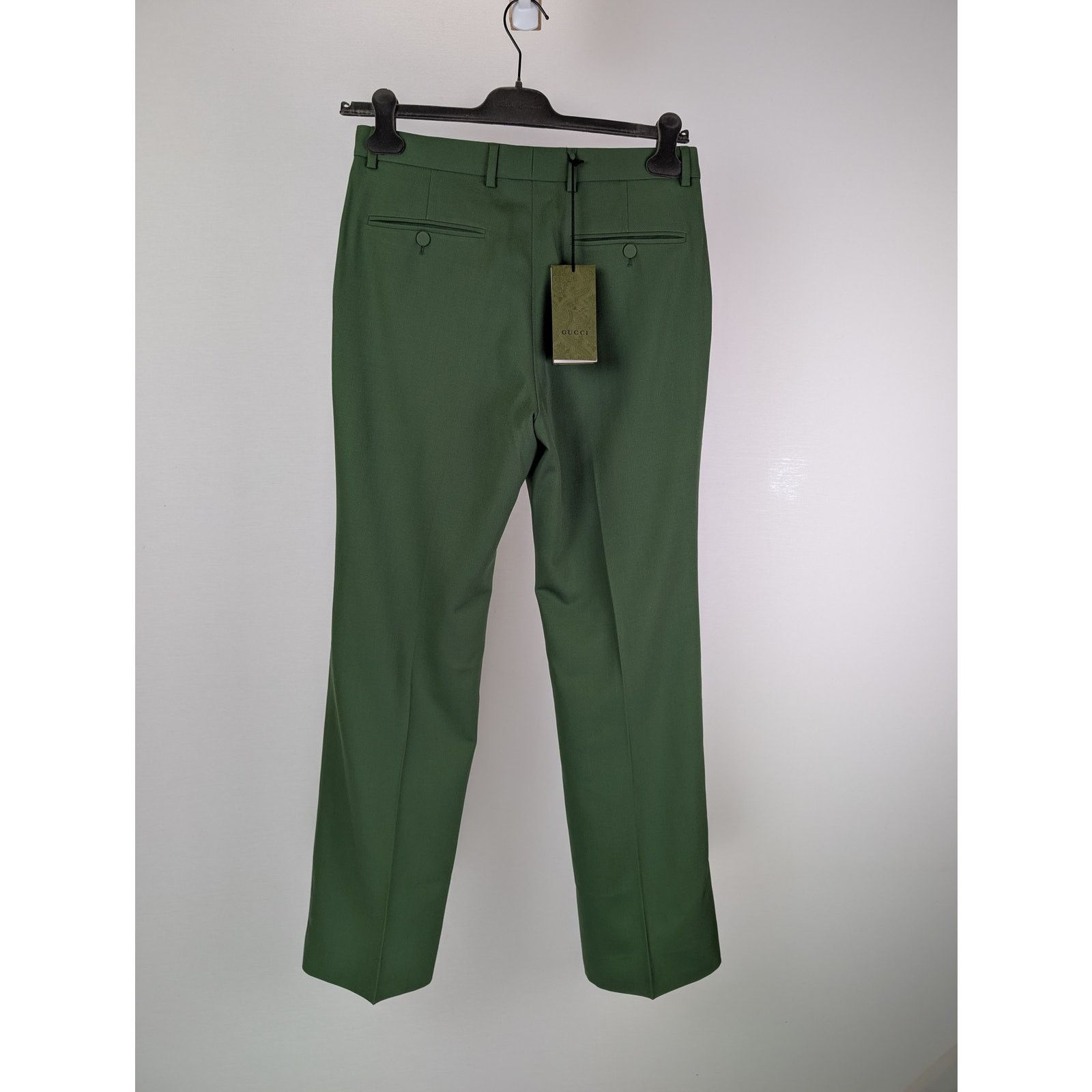 Gucci o1rshd1 Aria Pant English Wool Gabardine Pants Sage Green Size US 30 / EU 46 - 7 Thumbnail