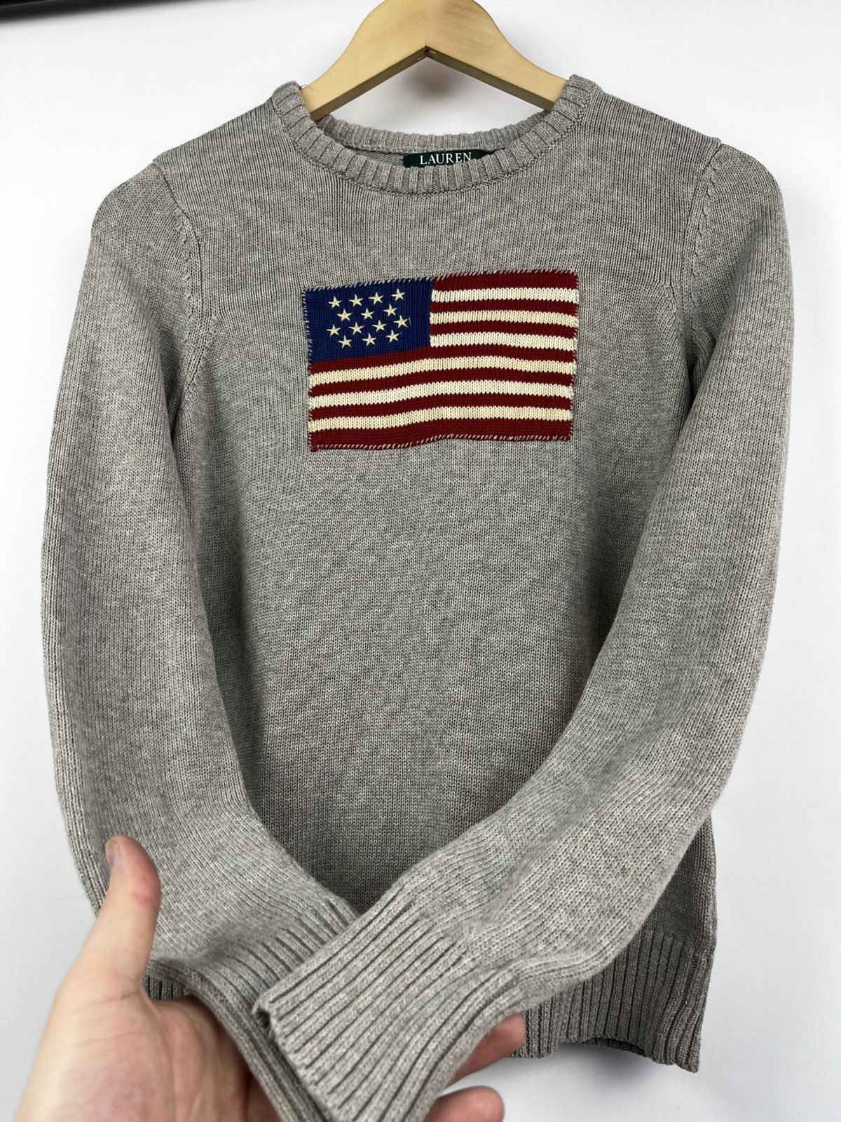 Polo Ralph Lauren Vintage Ralph Lauren sweater big logo USA American Flag knit Size M / US 6-8 / IT 42-44 - 3 Thumbnail