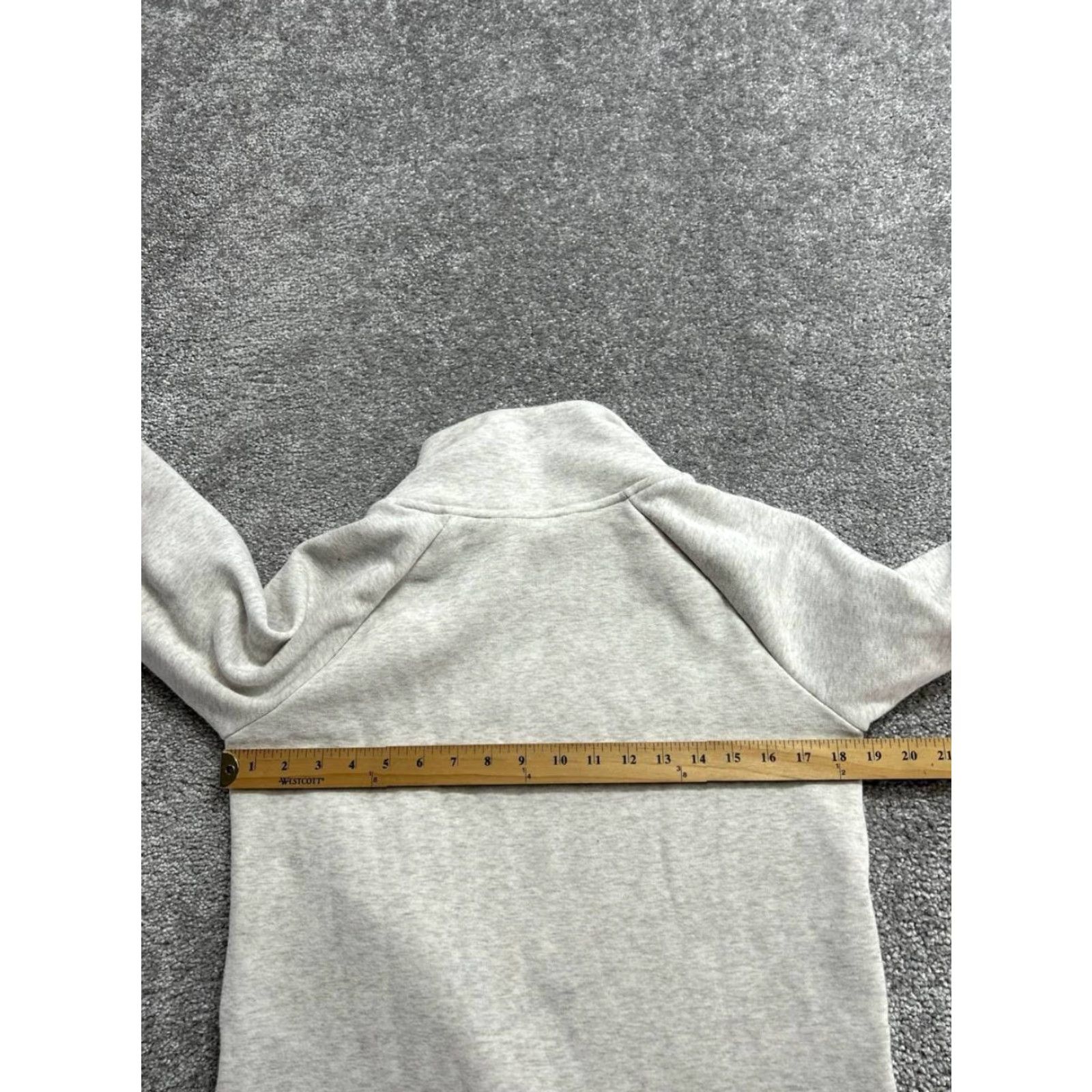 Athleta Athleta Karma Asym Sweatshirt Womens XS Gray Fleece Lined Relaxed Pullover Mock Neck Sweatshirt Casual Activewear Size XS / US 0-2 / IT 36-38 - 7 Thumbnail