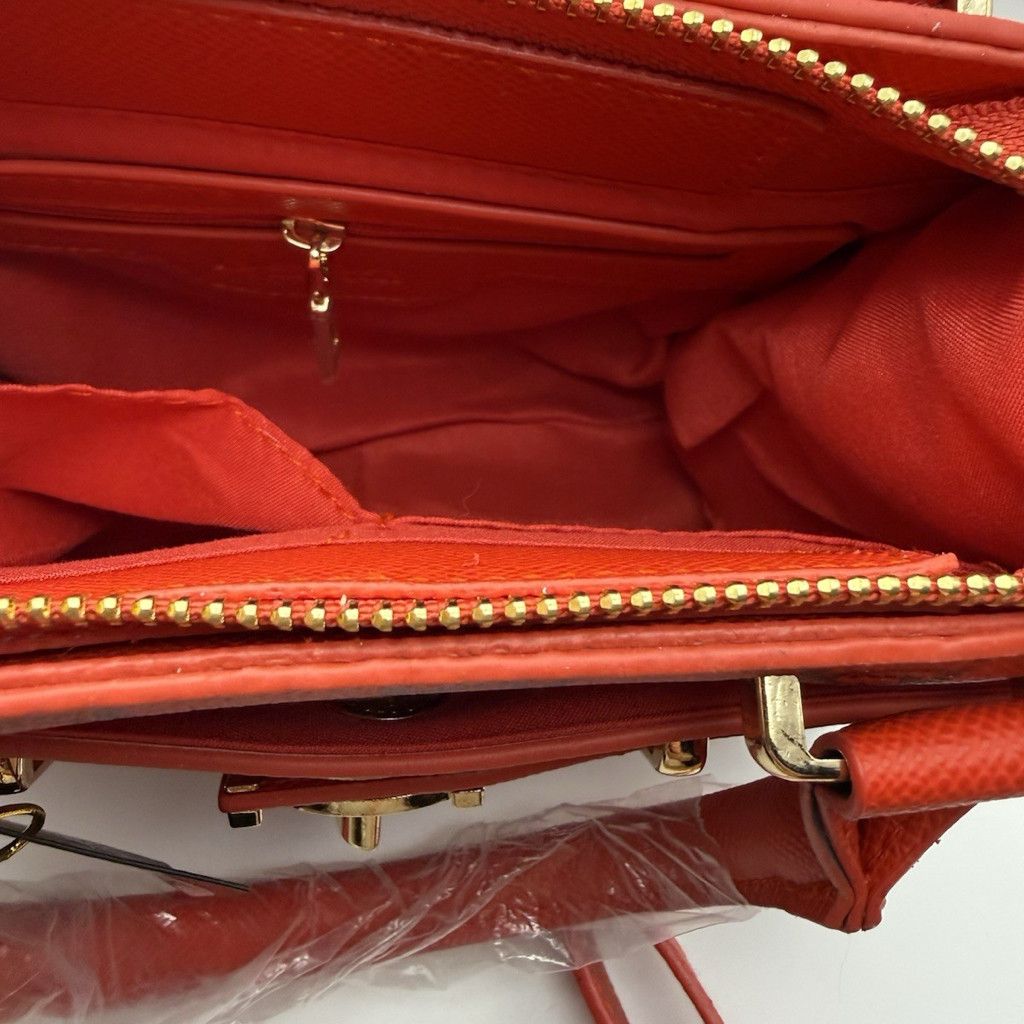 WISDOM BEBE Evie Top Handle Satchel Crossbody Purse Bag Red Size ONE SIZE - 5 Thumbnail